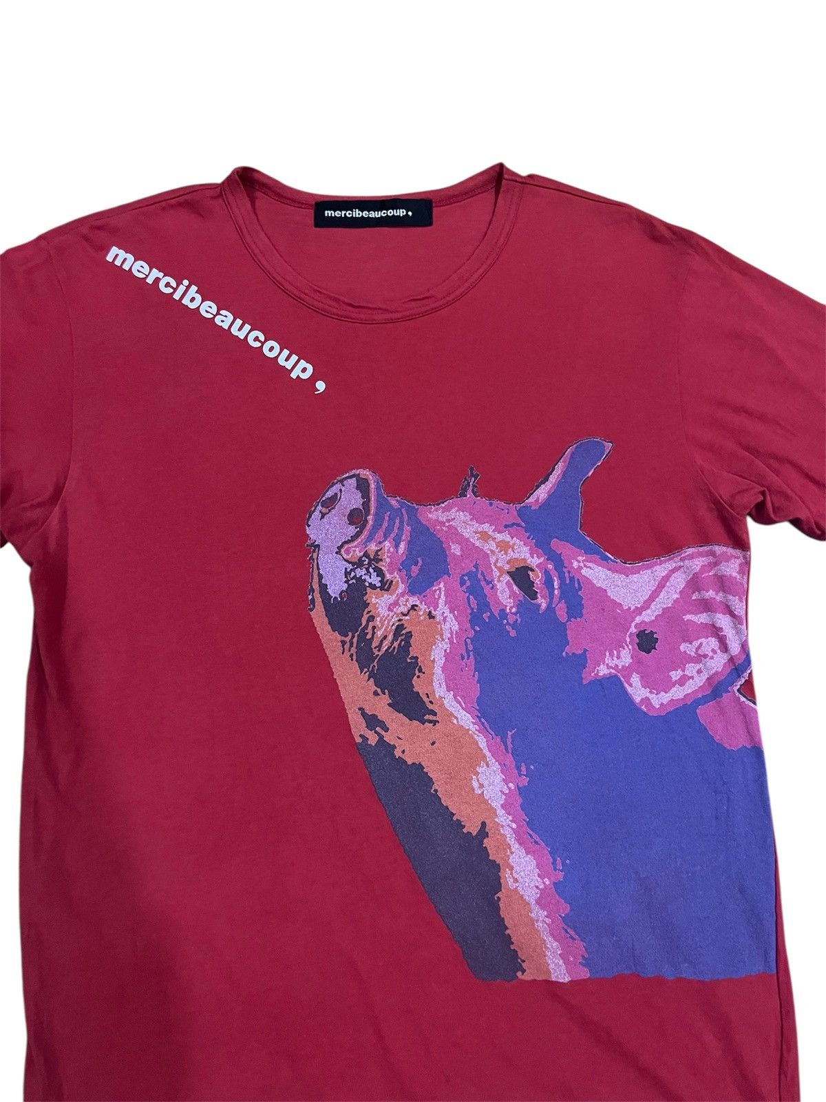 mercibeaucoup mercibeaucoup by issey miyake graphic of a pig tshirs Size US L / EU 52-54 / 3 - 2 Thumbnail