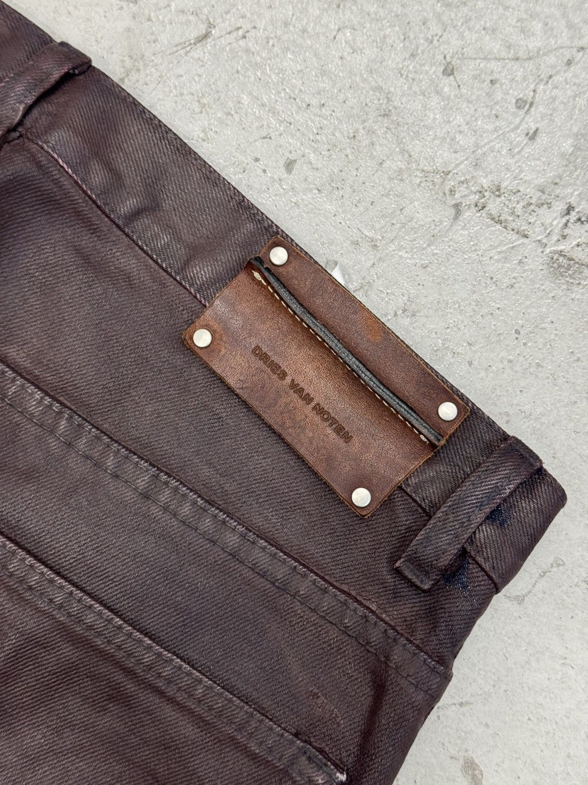 Dries Van Noten SS22 WAXED PENDA DENIM JEANS Size US 30 / EU 46 - 8 Thumbnail