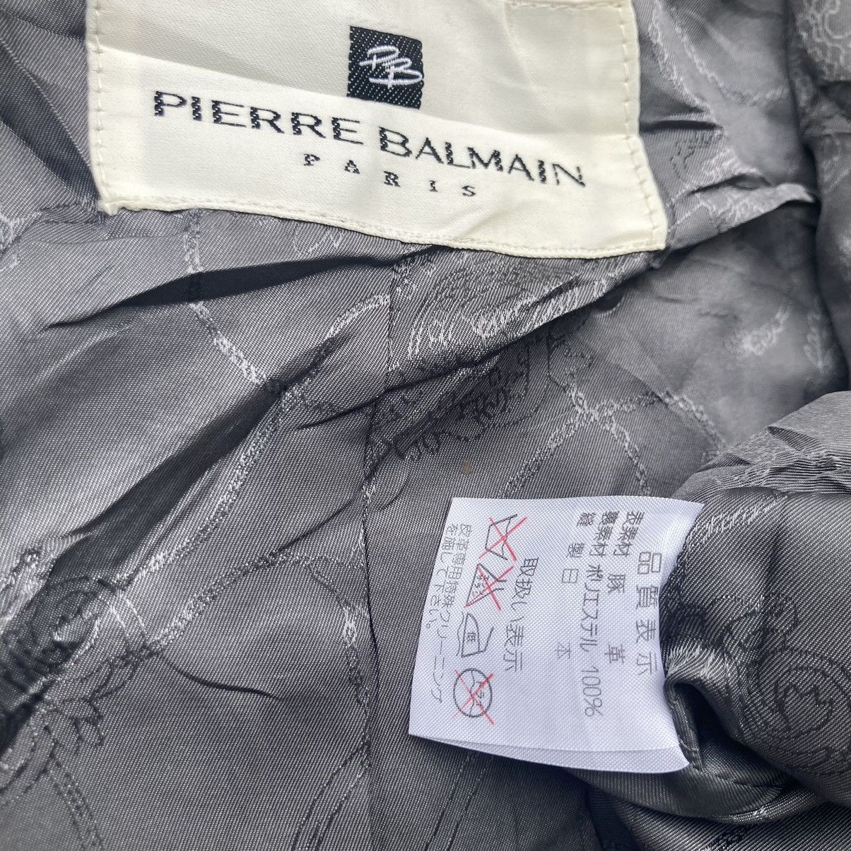 Genuine Leather × Pierre Balmain PIERRE BALMAIN PARIS PATCHWORK DESIGN LEATHER LONG JACKET Size ONE SIZE - 7 Thumbnail