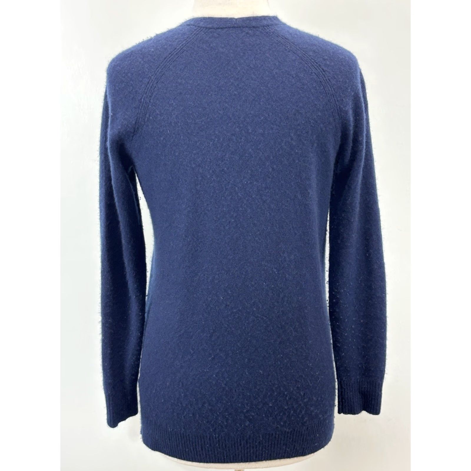 Abercrombie & Fitch Abercrombie & Fitch Cardigan Women’s XS Navy 100% Cashmere Open Front Sweater Long Sleeve Knit Solid Size XS / US 0-2 / IT 36-38 - 3 Thumbnail
