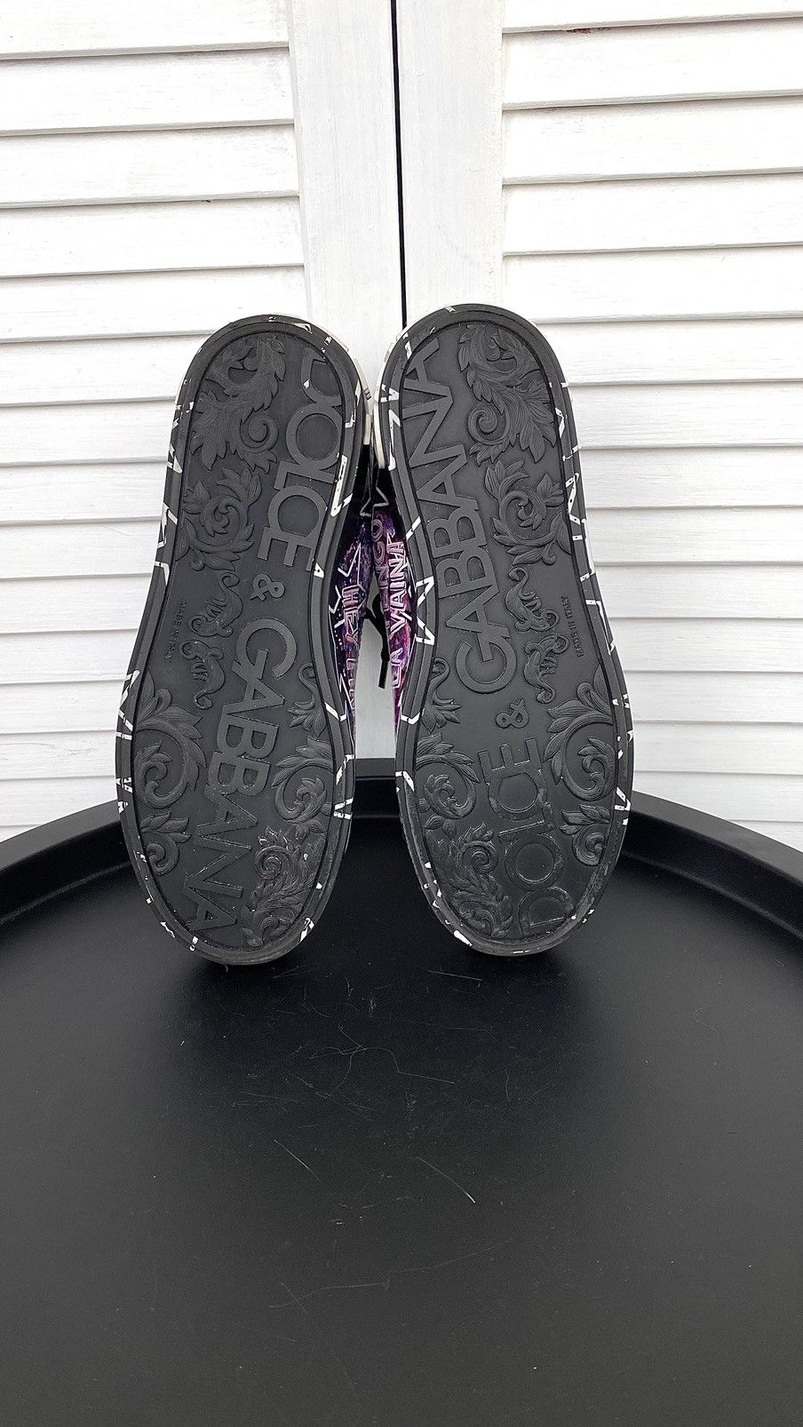 Dolce & Gabbana × Vintage Dolce & Gabbana Mixed Star Print Portofino Custom Sneakers Size US 7 / IT 37 - 18 Thumbnail