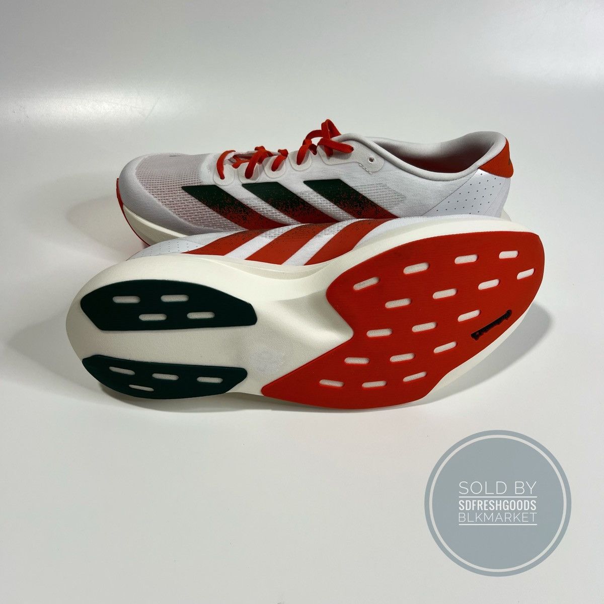 Adidas Men's Adidas EVO SL Miami Hurricanes Running Shoes JQ2148 Size US 12 / EU 45 - 5 Thumbnail