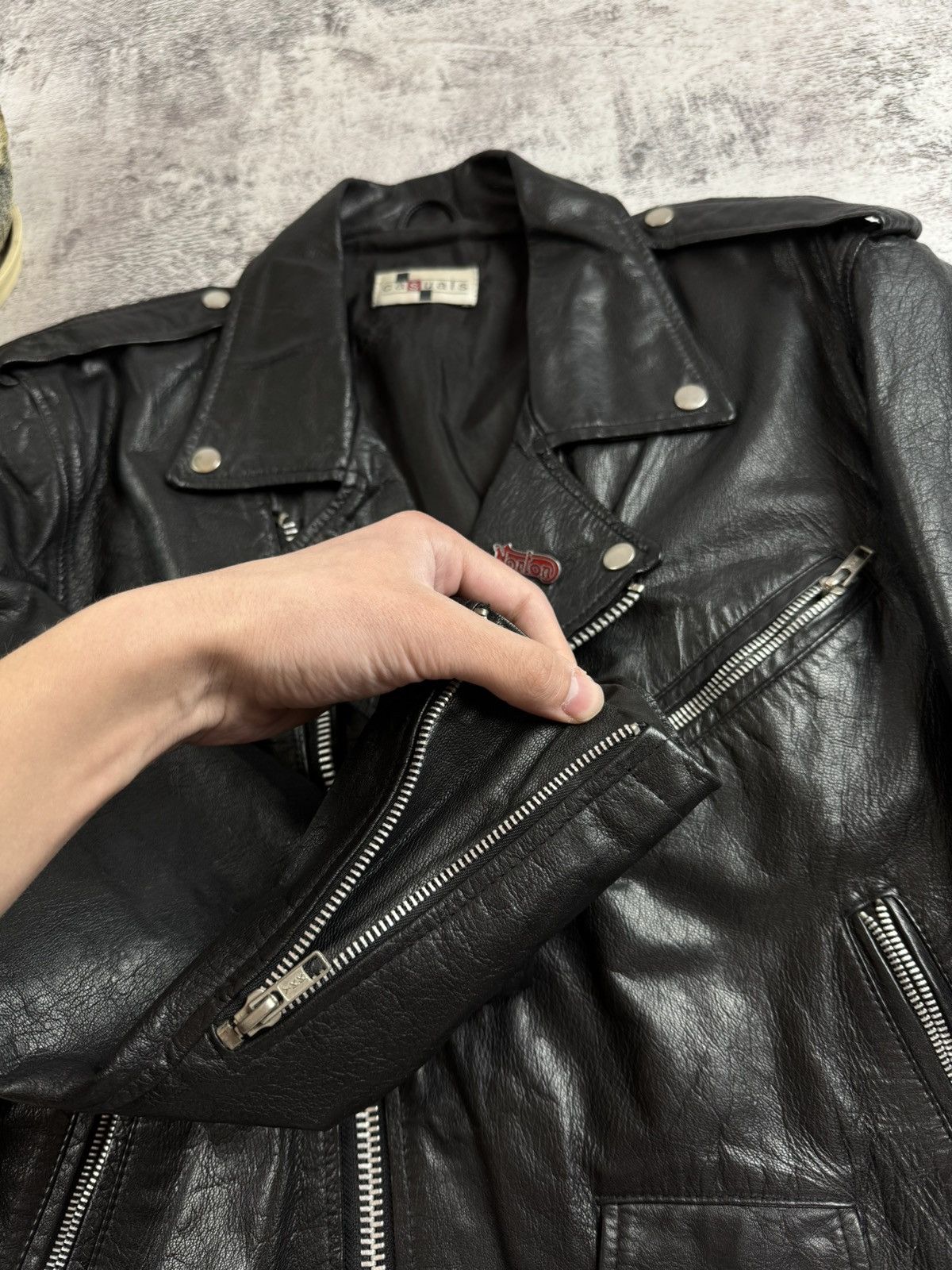 Genuine Leather Tyla Tiger Tailz Wildhearts Punk Real Racing Custom Jacket Size US M / EU 48-50 / 2 - 21 Thumbnail