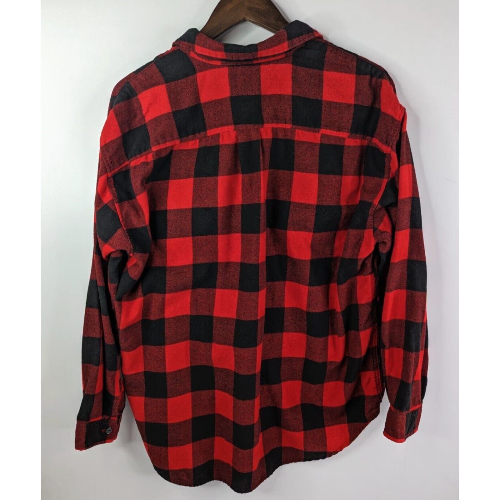 Levi's Levi's Shirt Women's L Red Flannel Button-Up Long Sleeve Buffalo Check Size L / US 10 / IT 46 - 4 Thumbnail