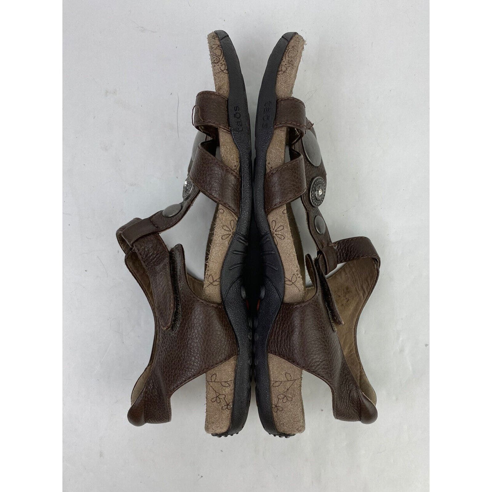 Taos Taos Sandals sz 7 Treasure Brown Leather Slingback Shoes Size US 7 / IT 37 - 4 Thumbnail