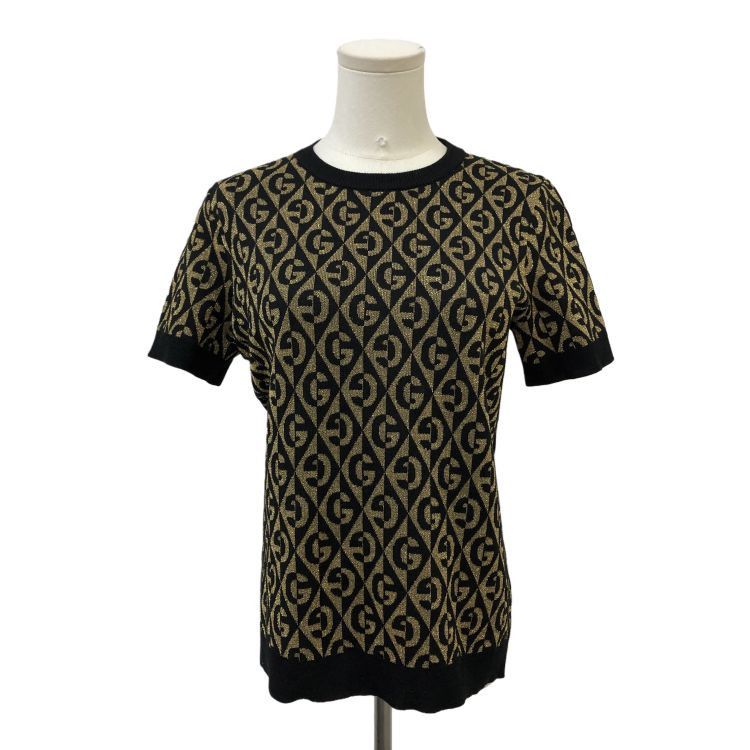 Gucci Gucci GG Pattern Short Sleeve Knit Sweater Size M Size US M / EU 48-50 / 2 - 1 Thumbnail