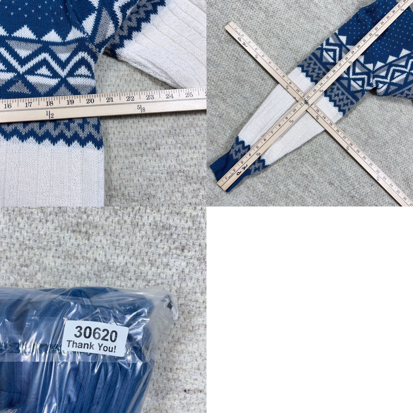 Vintage VINTAGE Grandpa Sweater Men Medium Blue Geometric Nordic Birdseye 90s Knit Cosby Size US M / EU 48-50 / 2 - 8 Thumbnail