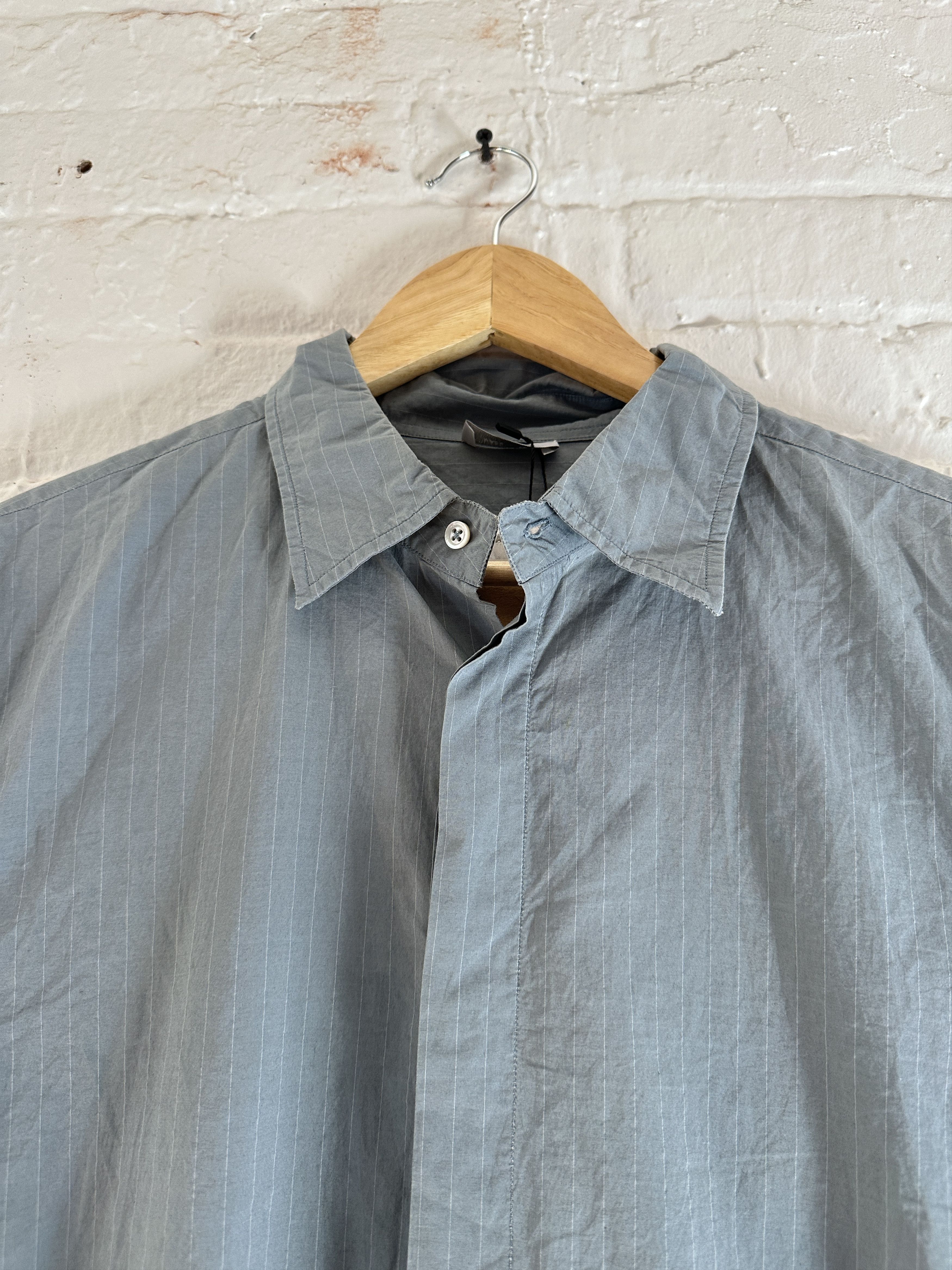 Jil Sander Jil Sander Striped Short Sleeve Button Up Shirt Size US S / EU 44-46 / 1 - 2 Thumbnail