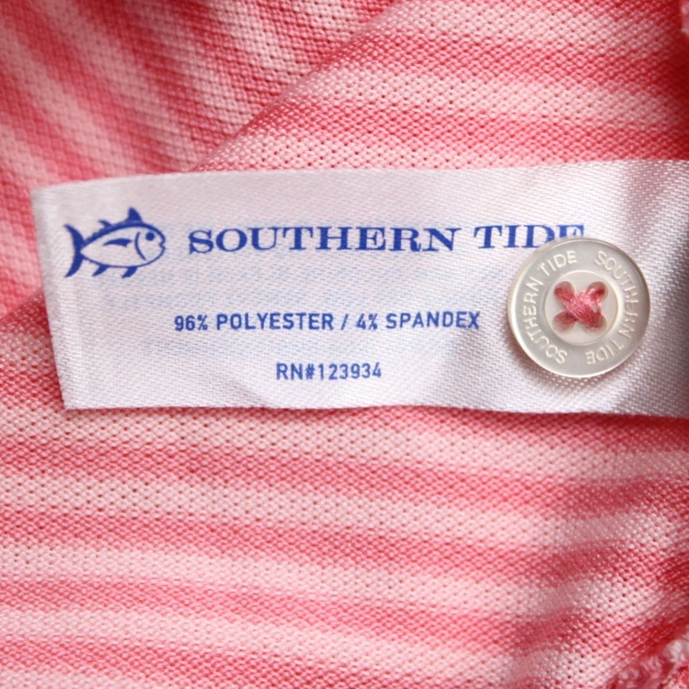 Southern Tide Southern Tide Polo Shirt Men Medium Pink Fort Frederick Stripe Short Sleeve Polo Size US M / EU 48-50 / 2 - 7 Thumbnail