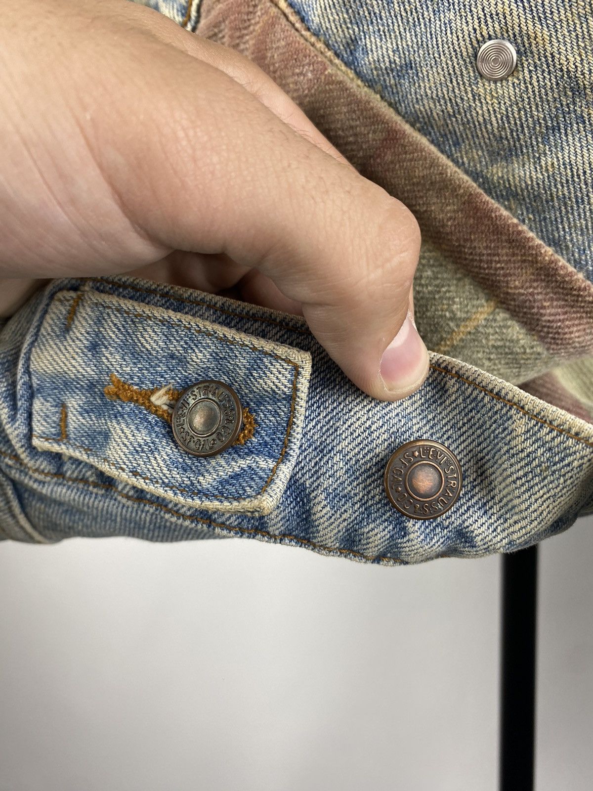 Levi's × Vintage 80s🔥Levis 598 Usa Blue Dirty Vntg Insulated Denim Jacket Size US L / EU 52-54 / 3 - 9 Thumbnail