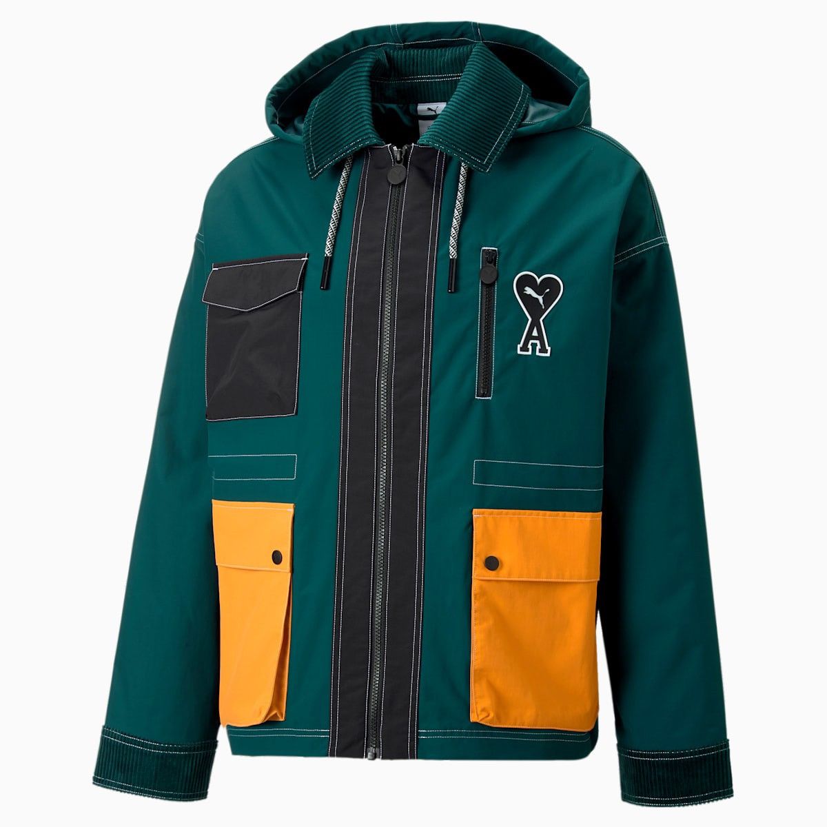 AMI × Puma Puma x Ami Paris Woven Green Varsity Jacket Limited Edition Size S / US 4 / IT 40 - 3 Thumbnail