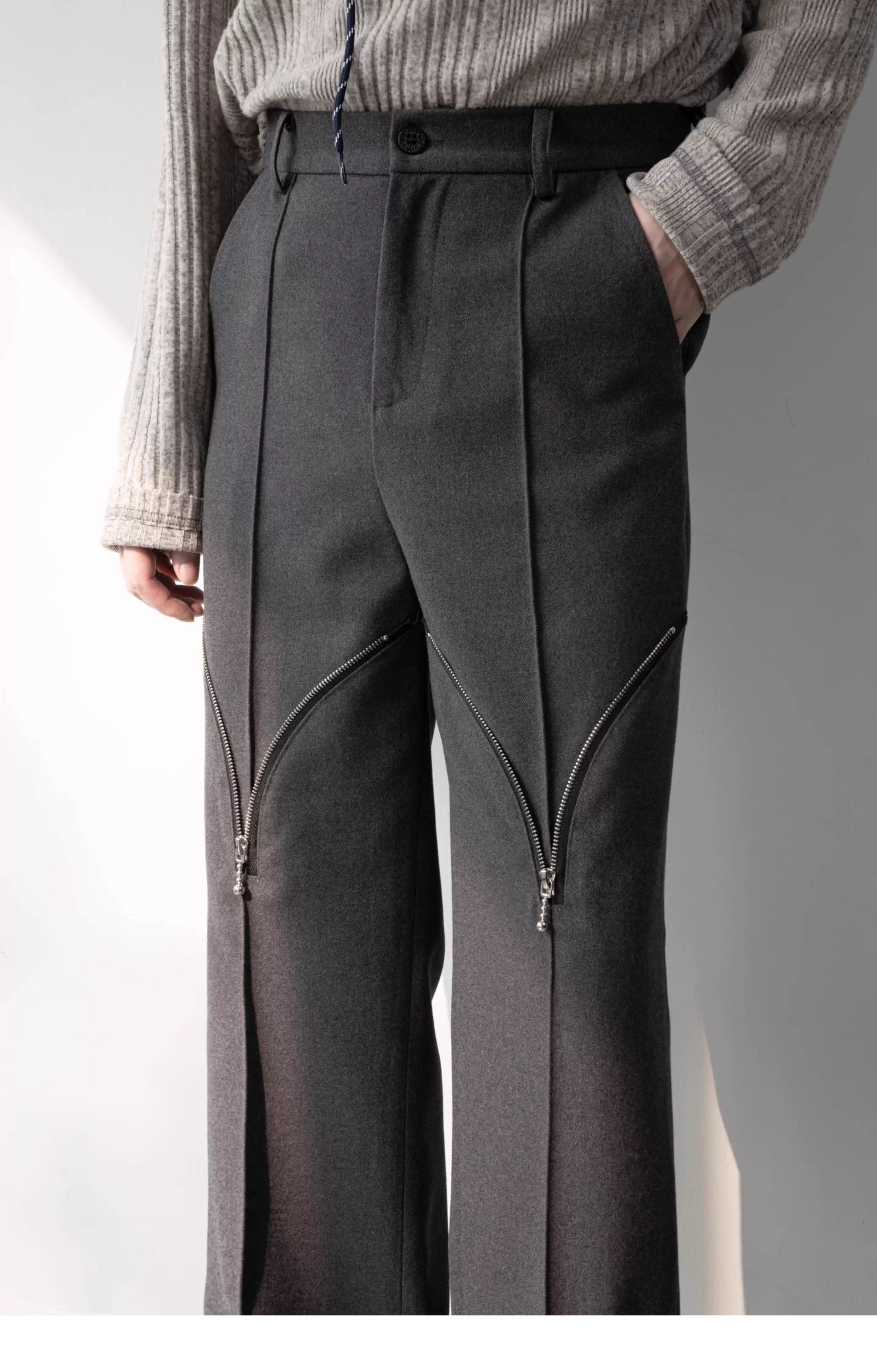 Other Men’s Brushed Thick Zipper Pants Size 38S - 2 Thumbnail