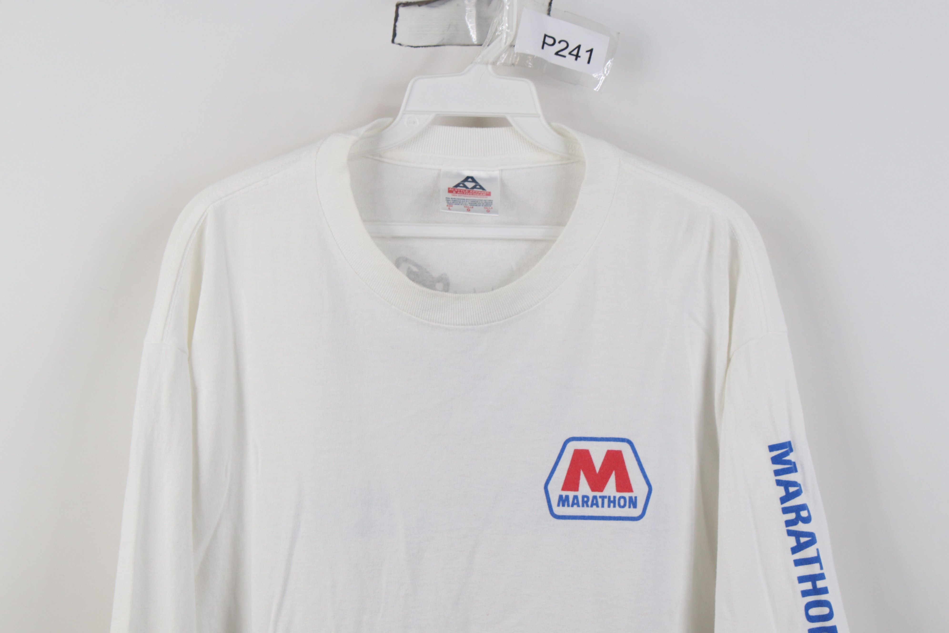 Vintage Vintage 90s Y2K Oil Corporation Long Sleeve T-Shirt White Size US L / EU 52-54 / 3 - 2 Thumbnail