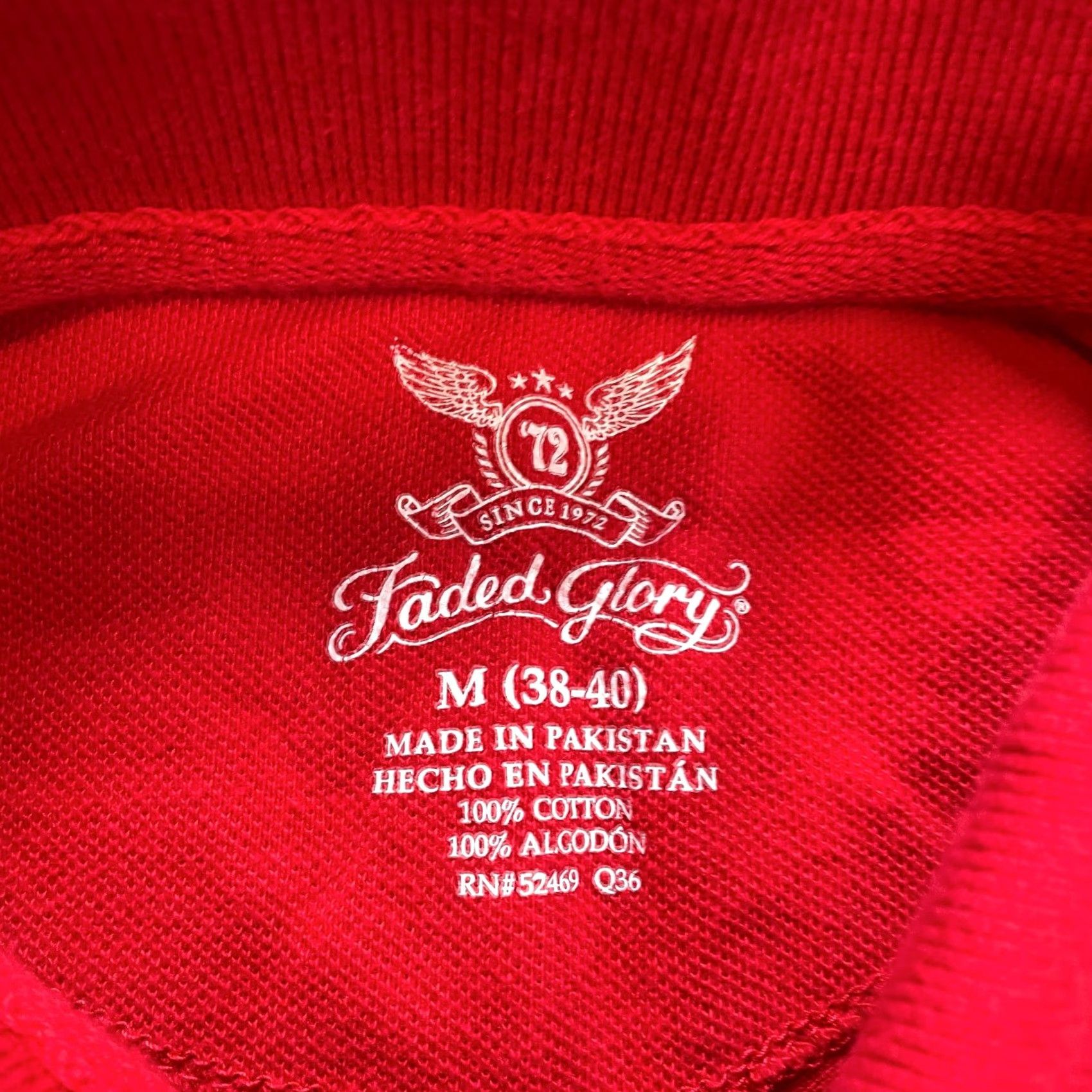 Faded Glory VINTAGE Faded Glory Polo Shirt Mens M Red Collared Golf Rugby Cotton Preppy Short Sleeve 42 Chest Classic Mens Size US M / EU 48-50 / 2 - 2 Thumbnail