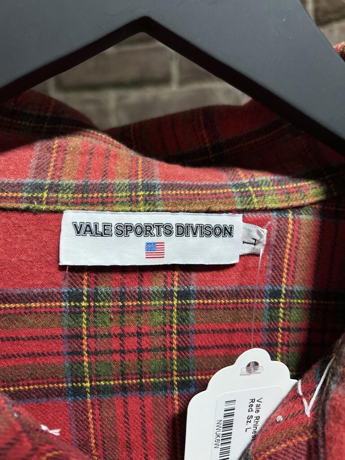Vale Vale Rhinestone Web Flannel Red Sz. L Size ONE SIZE - 3 Thumbnail