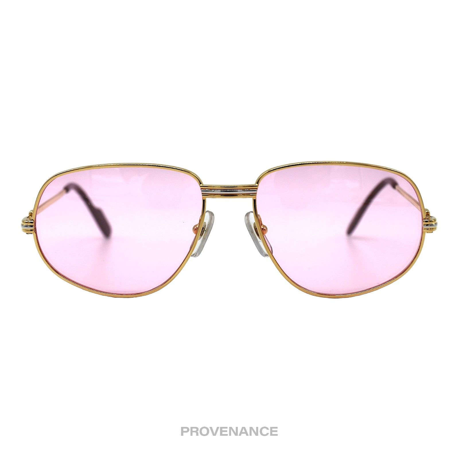 🔴 Cartier Romance Louis (Drake) Sunglasses Gold Pink 54