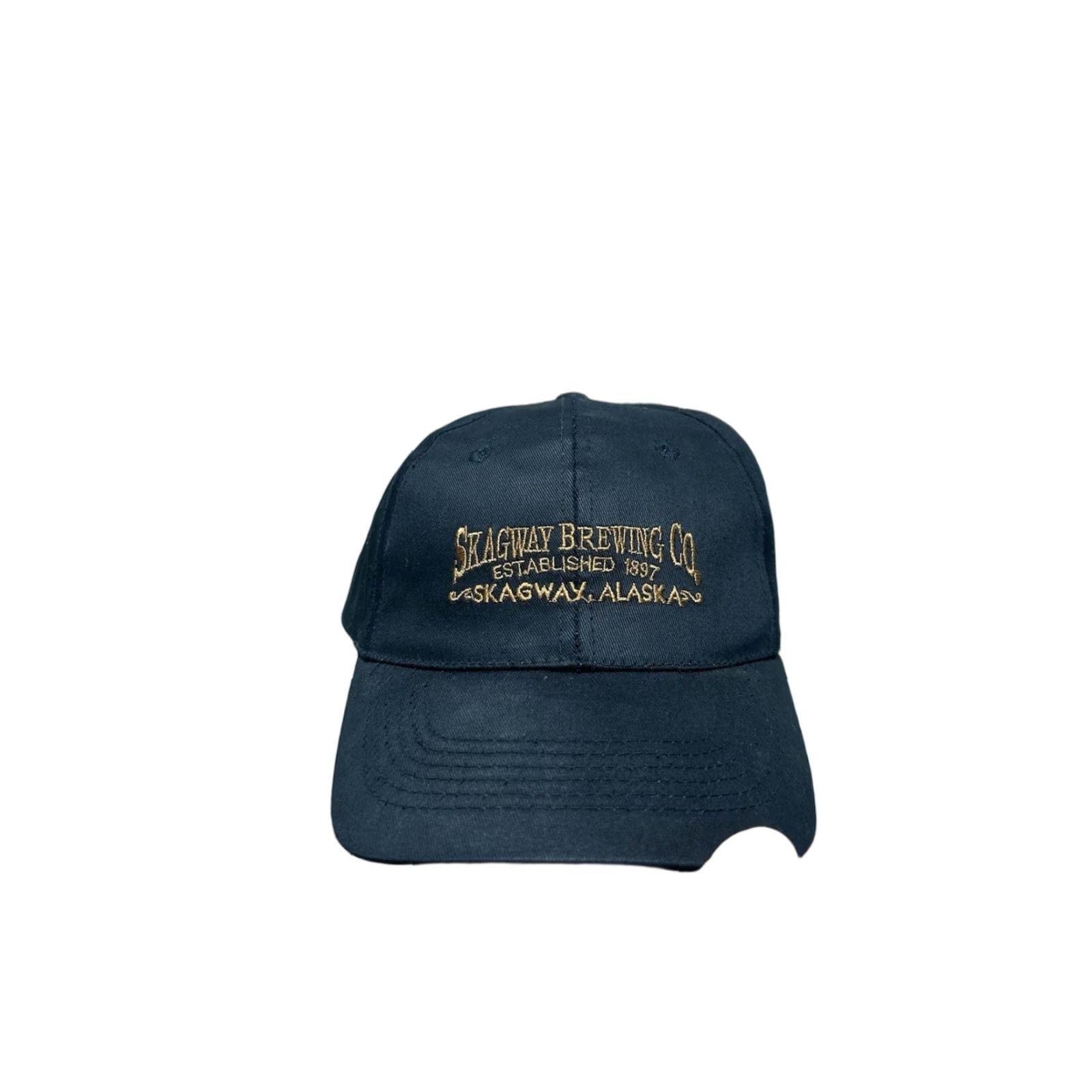 Vintage VINTAGE SnapBack hat cap Skagway brewing Alaska black adjustable beer Mens Adjustable Black Snapback Size ONE SIZE - 1 Thumbnail