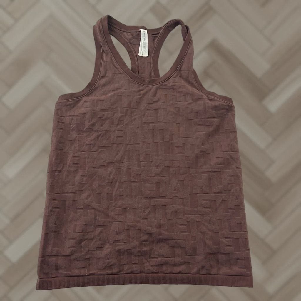 Athleta Athleta Momentum Tank Logo Camisole Tank Top Sleeveless Racerback Women's Large Brown Logo Activewear Womens L Brown Size L / US 10 / IT 46 - 1 Thumbnail