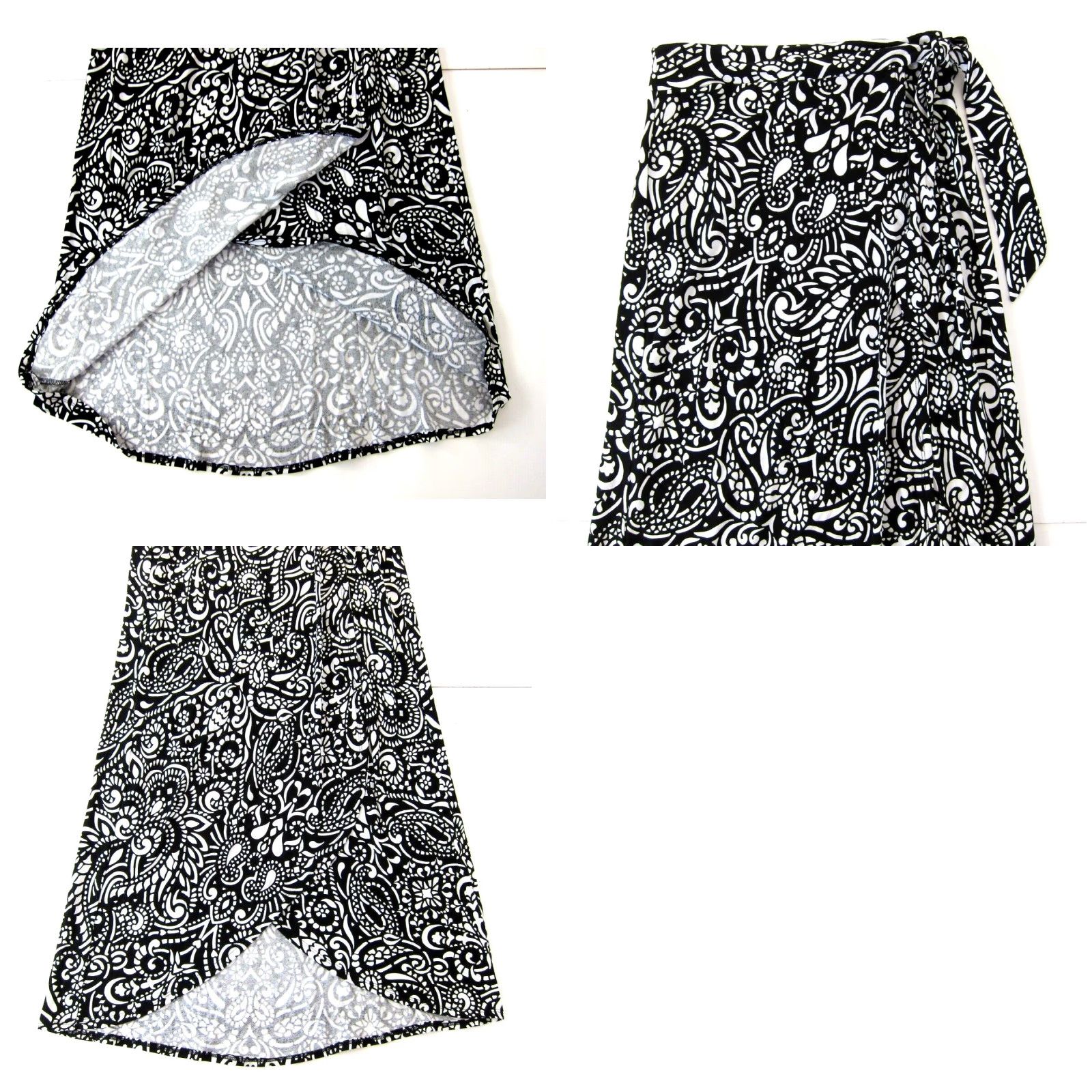 Cynthia Rowley Cynthia Rowley Black White Jersey Stretch Floral Long Maxi Wrap Dress XS Size XS / US 0-2 / IT 36-38 - 8 Thumbnail