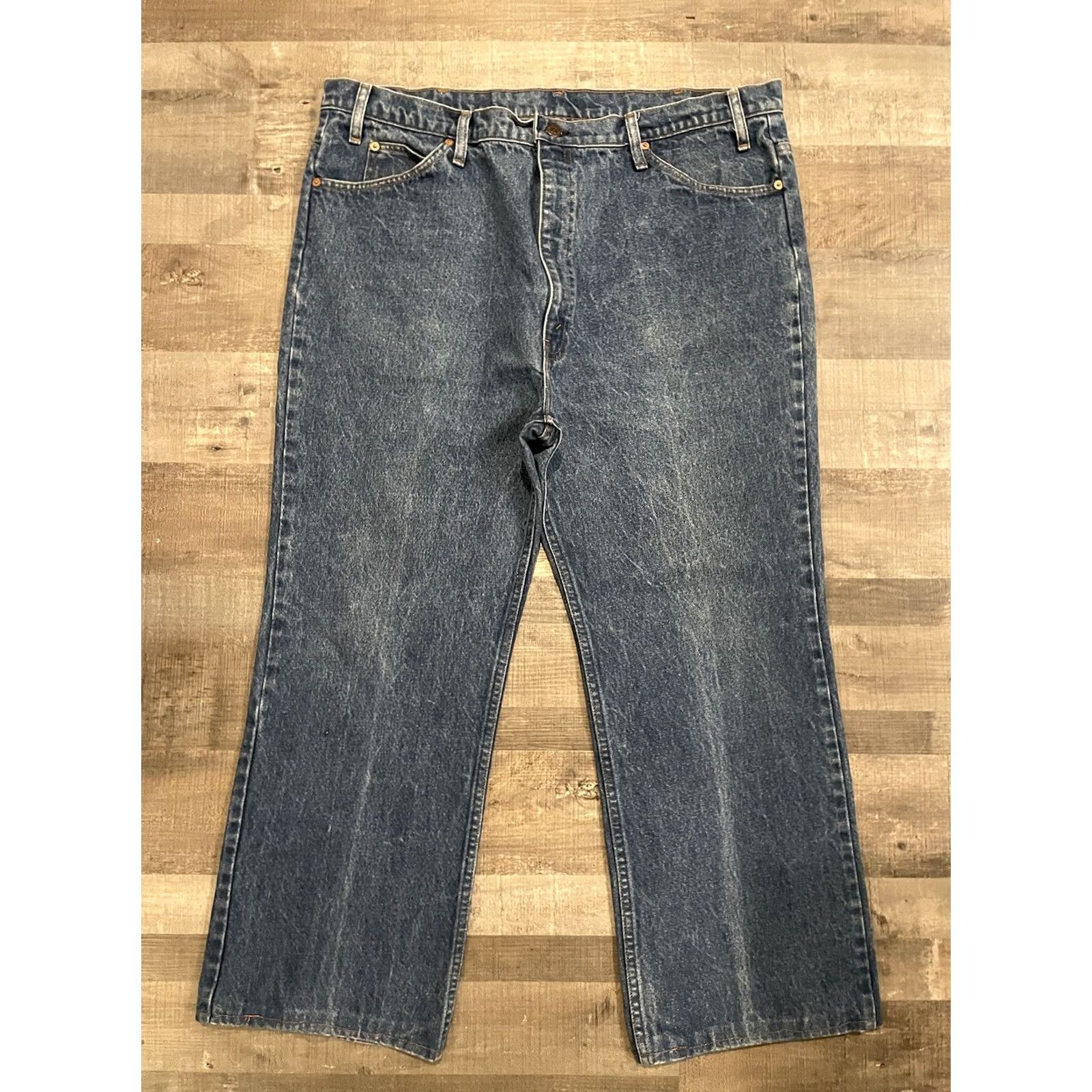 Levi's VINTAGE Levi's 517 Jeans Bootcut Denim 42x30 20517 0217 USA Men Blue 80s 90s 70s 5-Pocket N/A Shirt Size US 42 / EU 58 - 6 Thumbnail