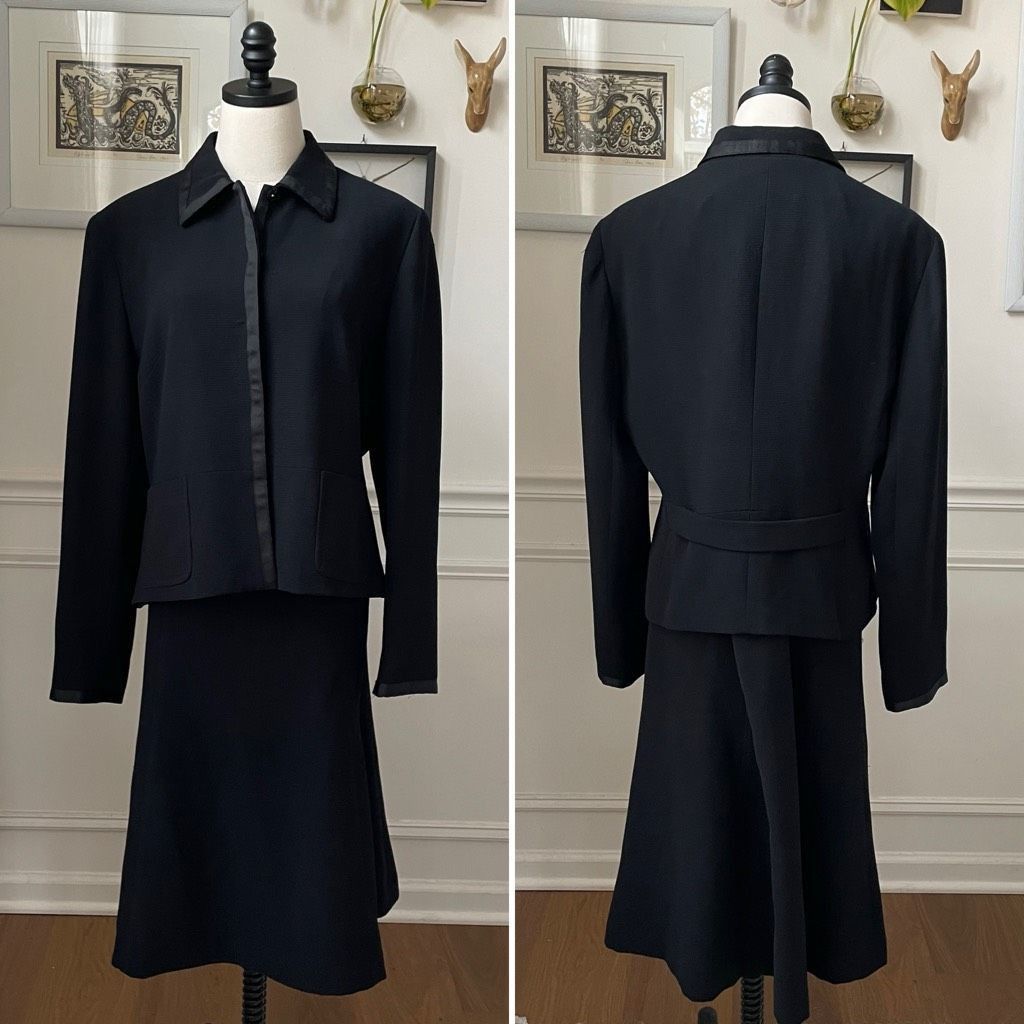 Jones New York Jones New York Black Skirt Suit Career Interview 14 Size XL / US 12-14 / IT 48-50 - 1 Thumbnail