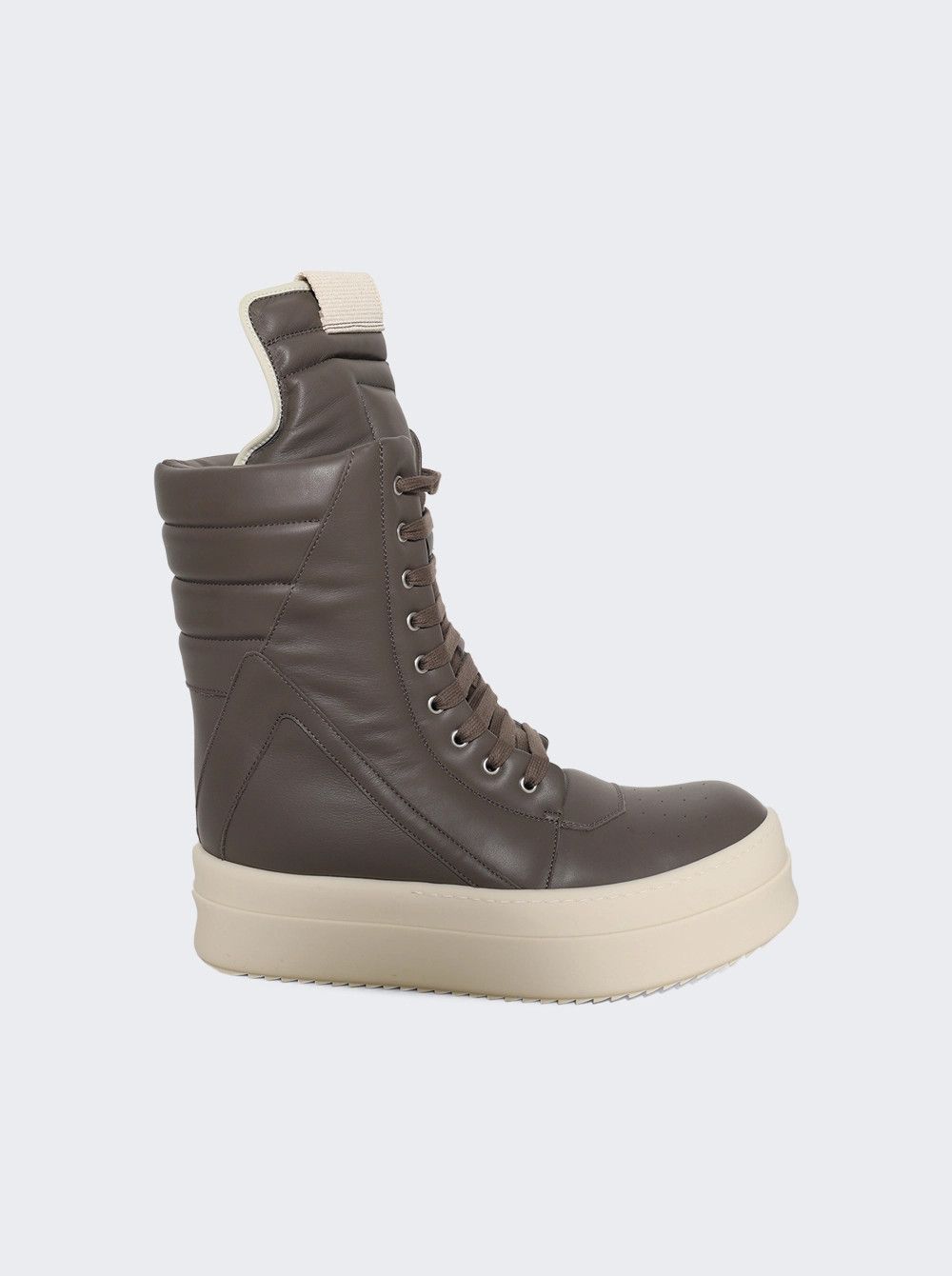 Rick Owens o1mle0226 Hollywood Mega Geobasket High Top Sneakers Brown Size US 7 / EU 40 - 1 Thumbnail