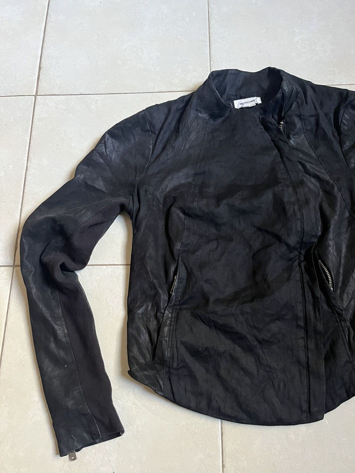 Helmut Lang Helmut lang asymmetric leather jacket Size M / US 6-8 / IT 42-44 - 3 Thumbnail