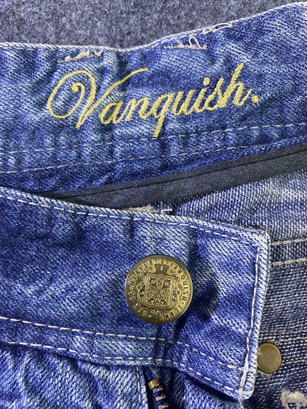 Japanese Brand × Jean × Vanquish Vanquish Flare Blue Wash Denim - J939 Size 32" / US 10 / IT 46 - 6 Thumbnail