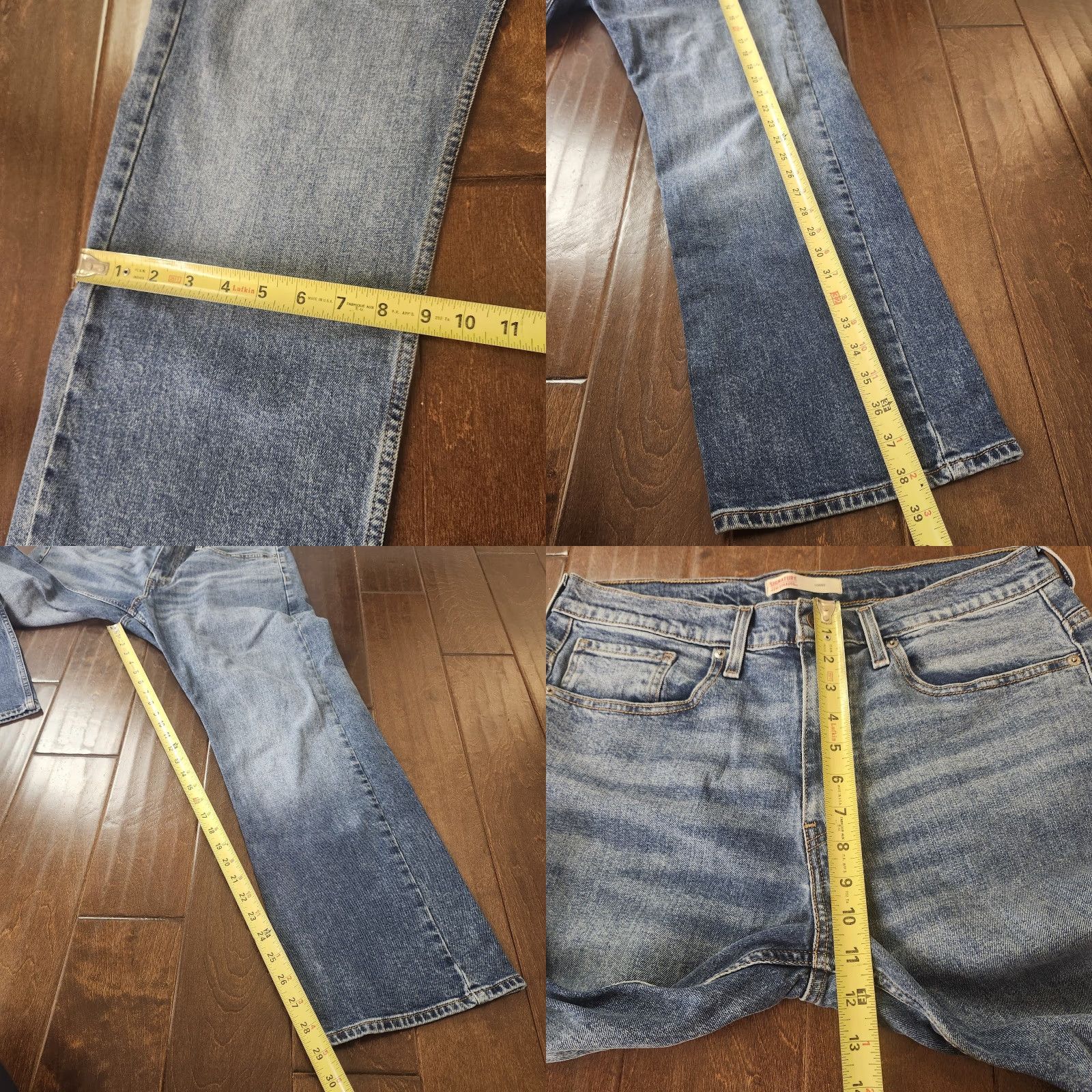 Levi's Levi's Signature Loose Jeans Mens 33x30 Blue Straight Leg Faded 5-Pocket USA 90s City Mens Size US 33 - 8 Thumbnail