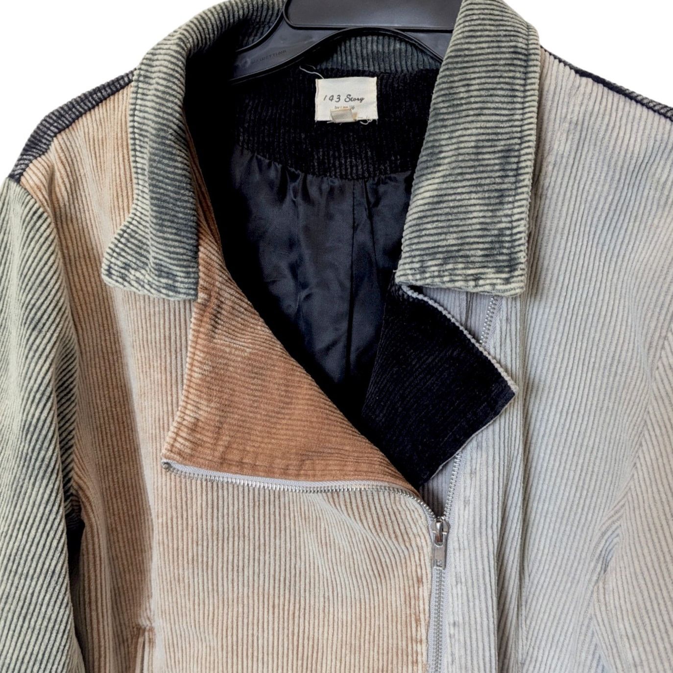 Other 1.4.3 Story by Line Up Multicolor Faded Corduroy Moto Jacket Size 3XL / US 20-22 - 6 Thumbnail