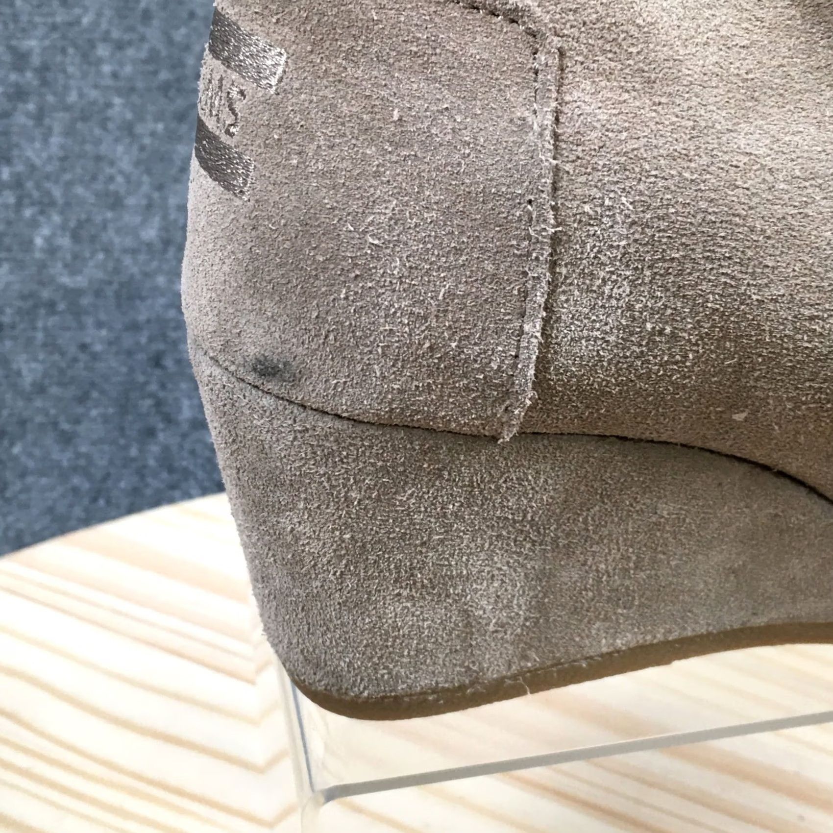 Toms TOMS Boots Womens 8 Lace Up Desert Wedge Ankle Bootie Brown Suede Casual Boot Size US 8 / IT 38 - 4 Thumbnail