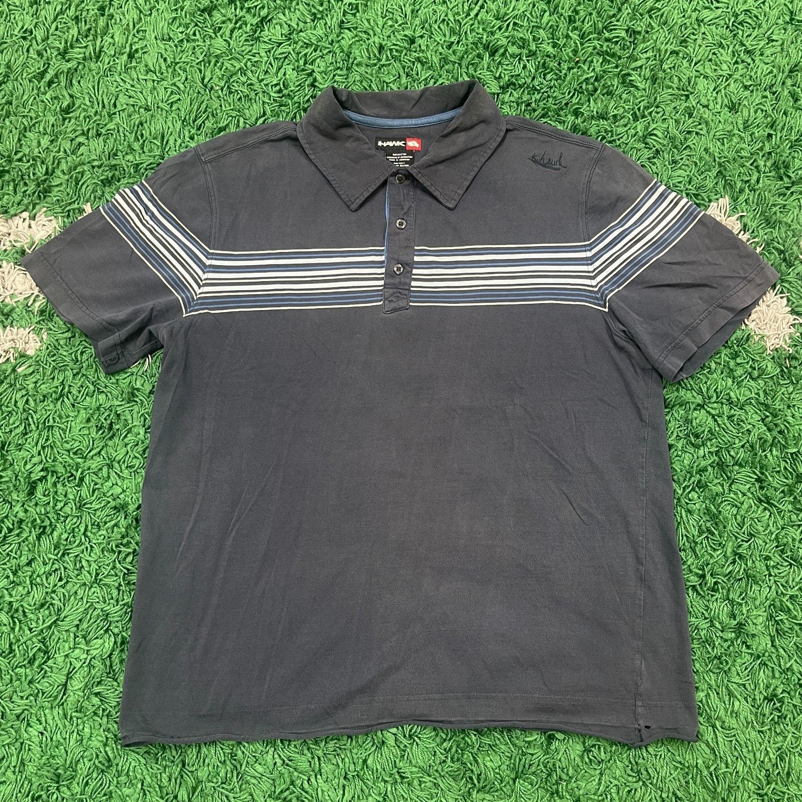 Tony Hawk Vintage Y2K Tony Hawk Blue Polo Shirt Size Large L B11 Size US L / EU 52-54 / 3 - 1 Thumbnail