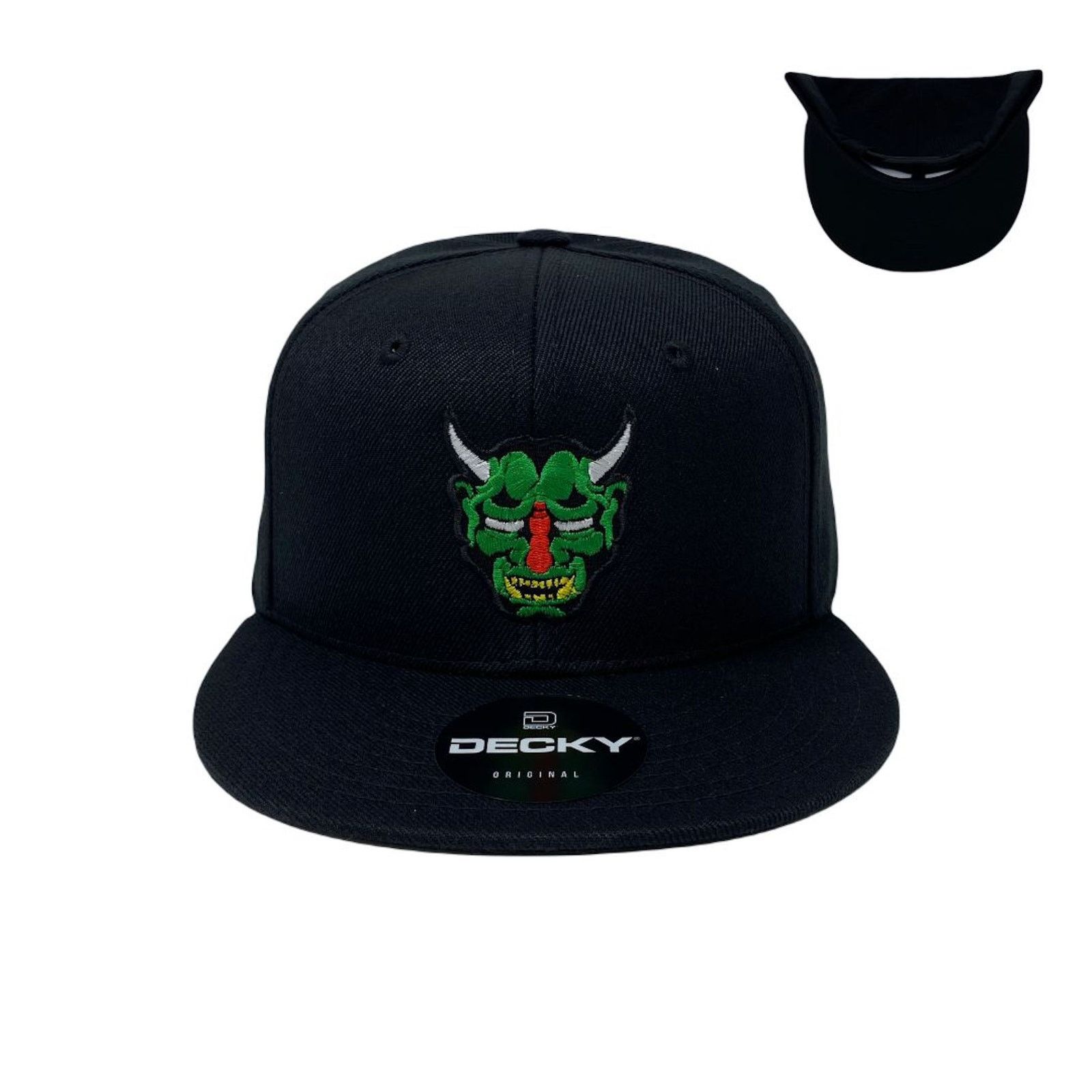Other Oni Mask Green Snapback Hat All Black Size ONE SIZE - 1 Thumbnail