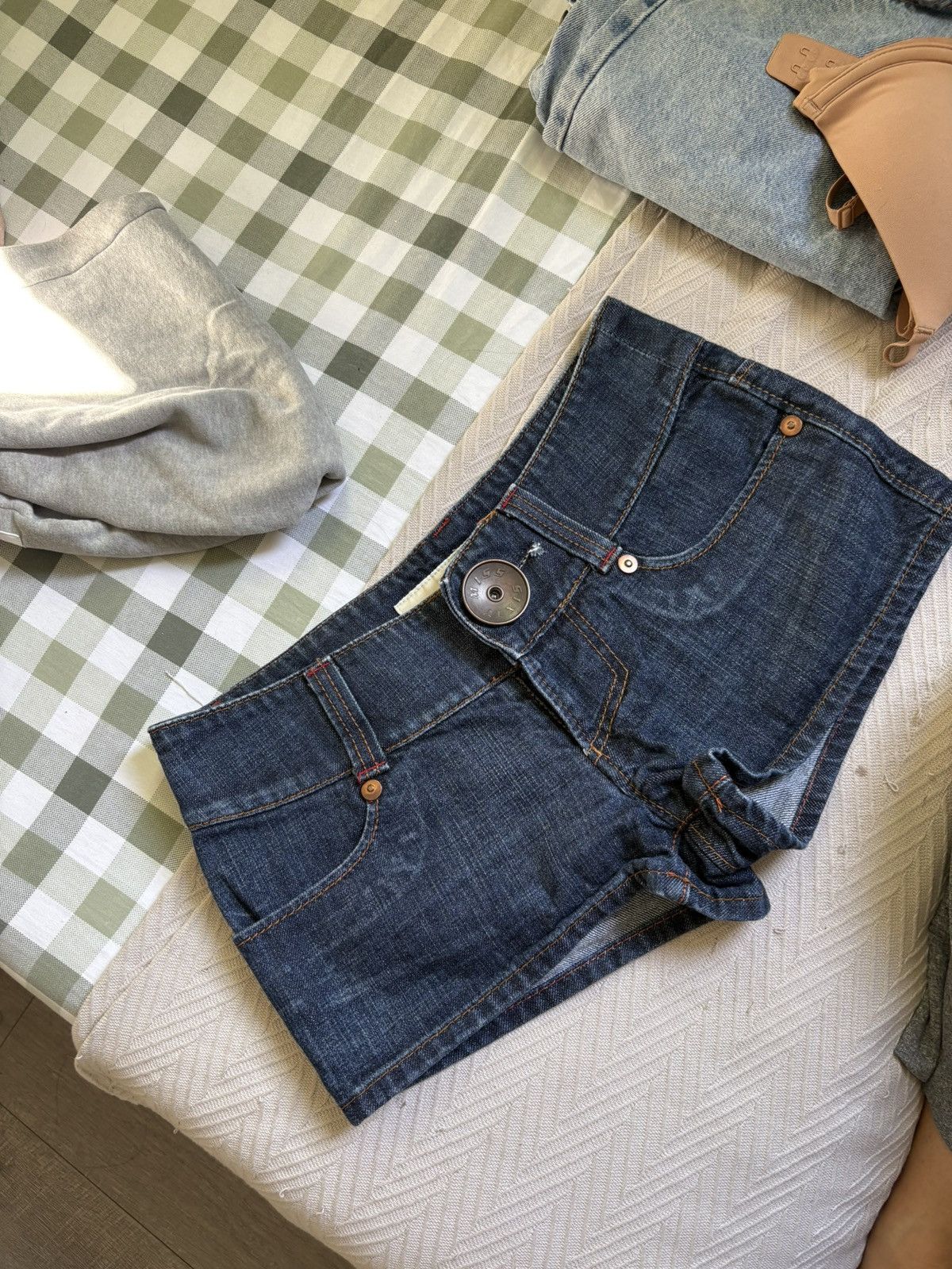 Miss Sixty Vintage Miss Sixty Oversized Button Low Rise Y2K Denim Short Size 29" - 4 Thumbnail