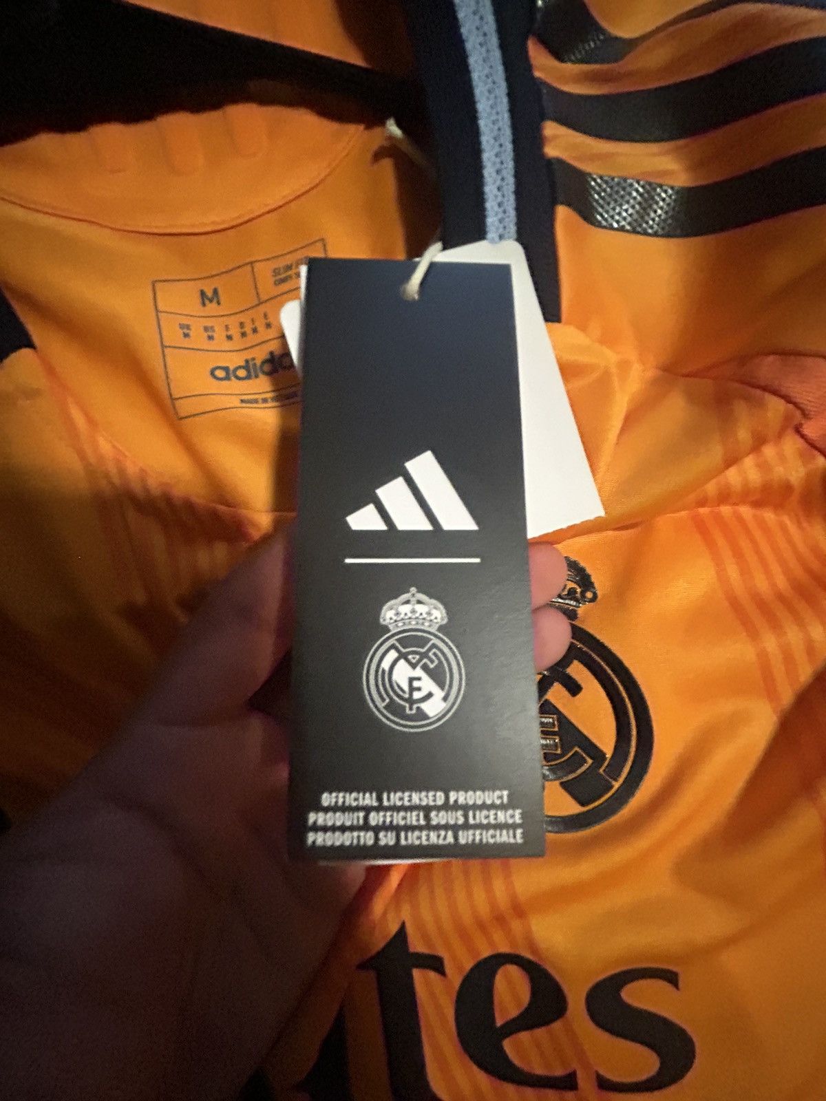 Adidas Vini Jr. Real Madrid Away Authentic Long Sleeve Jersey Size US M / EU 48-50 / 2 - 17 Thumbnail