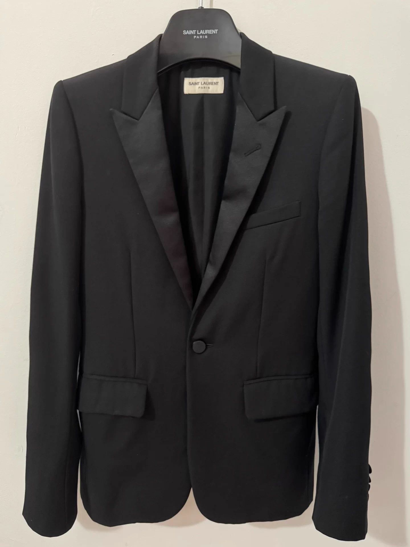 Saint Laurent Paris Authentic Saint Laurent SLP 16SS Black SatinSmoking Suit Size US XS / EU 42 / 0 - 1 Thumbnail