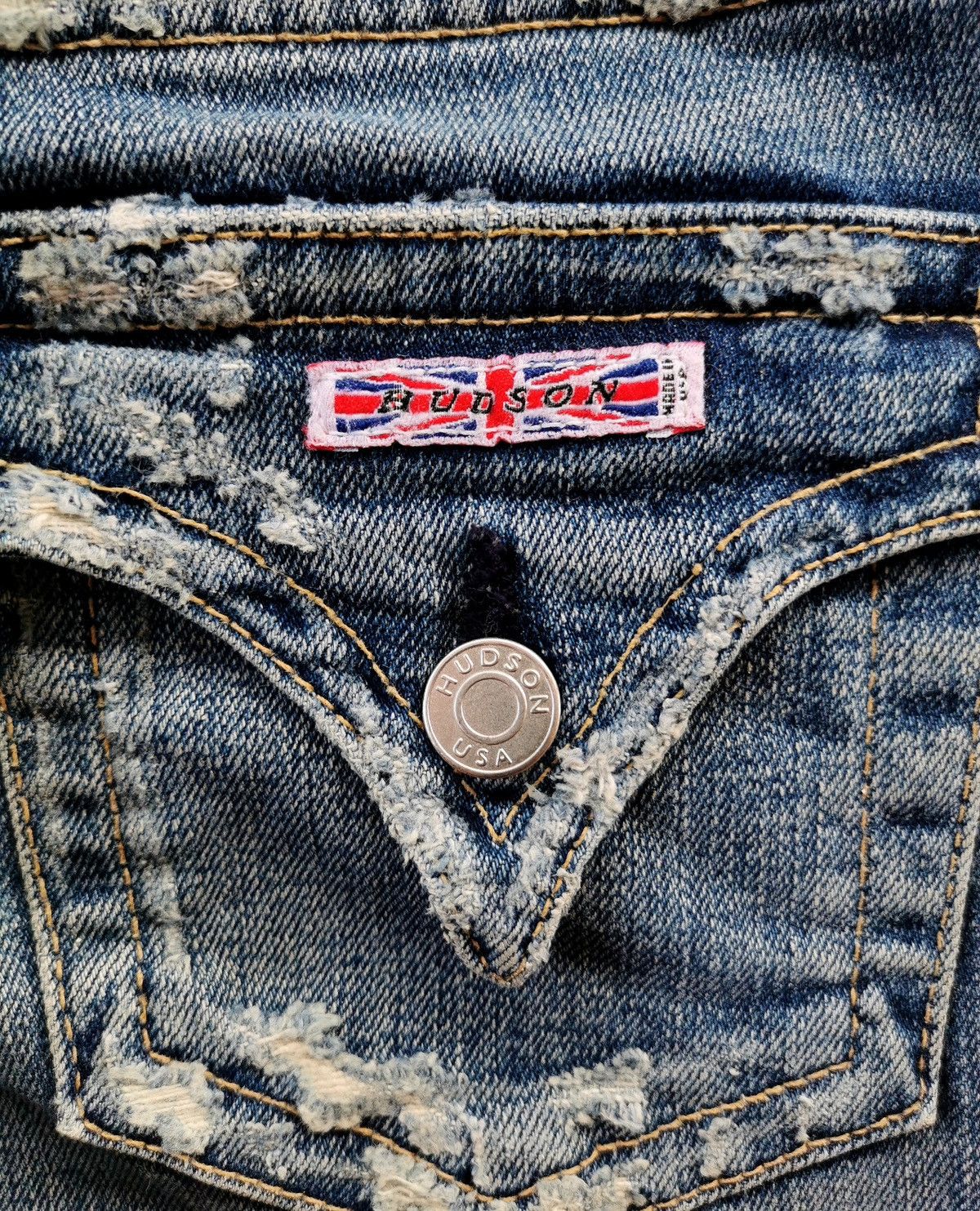 Hudson Y2K Hudson Flare Bootcut Distressed Stretch Denim Size 24" / US 00 / IT 34 - 4 Thumbnail