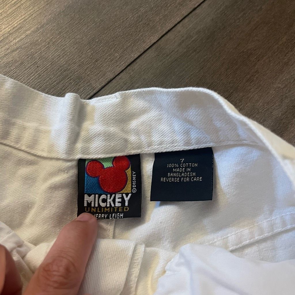 Disney Vintage Disney Mickey Mouse White Denim Shorts Women 7 Size 26" / US 2 / IT 38 - 3 Thumbnail