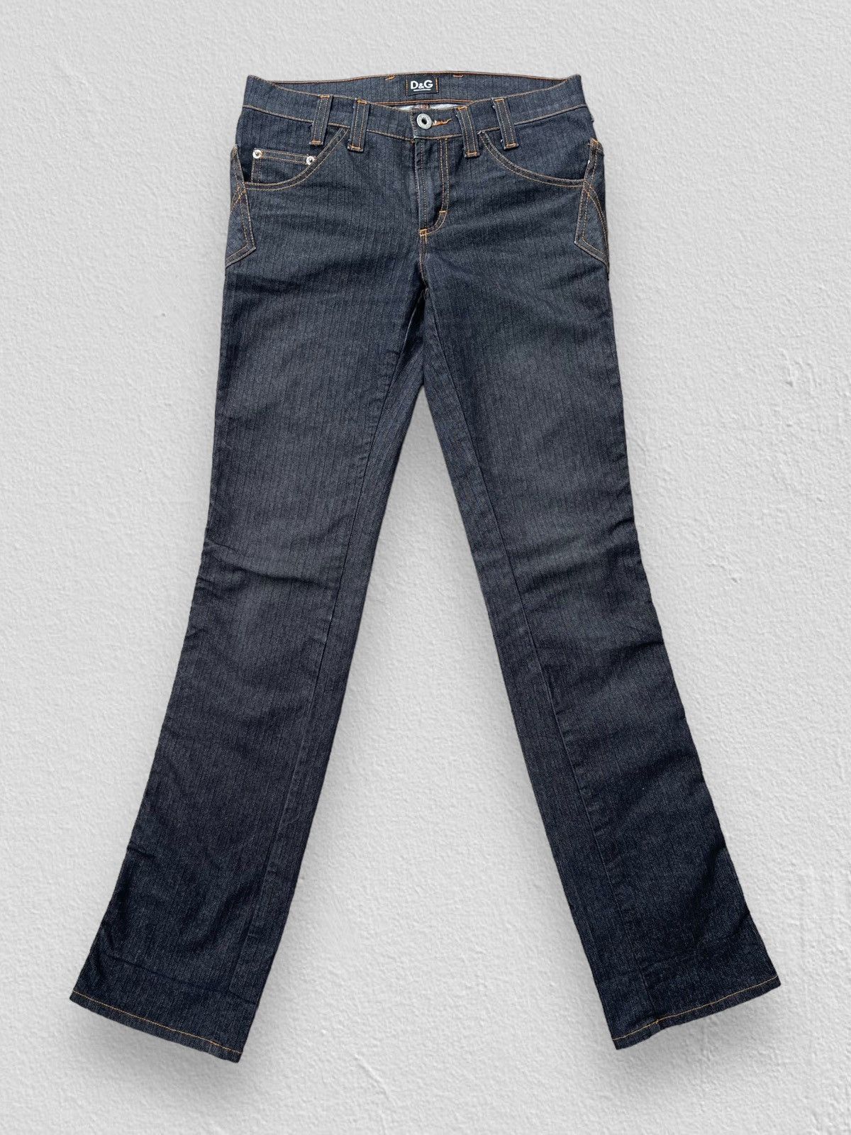 Dolce & Gabbana 🔥S/S 2003 DOLCE & GABBANA ASYMMETRICAL POCKET DENIM JEANS Size US 30 / EU 46 - 4 Thumbnail