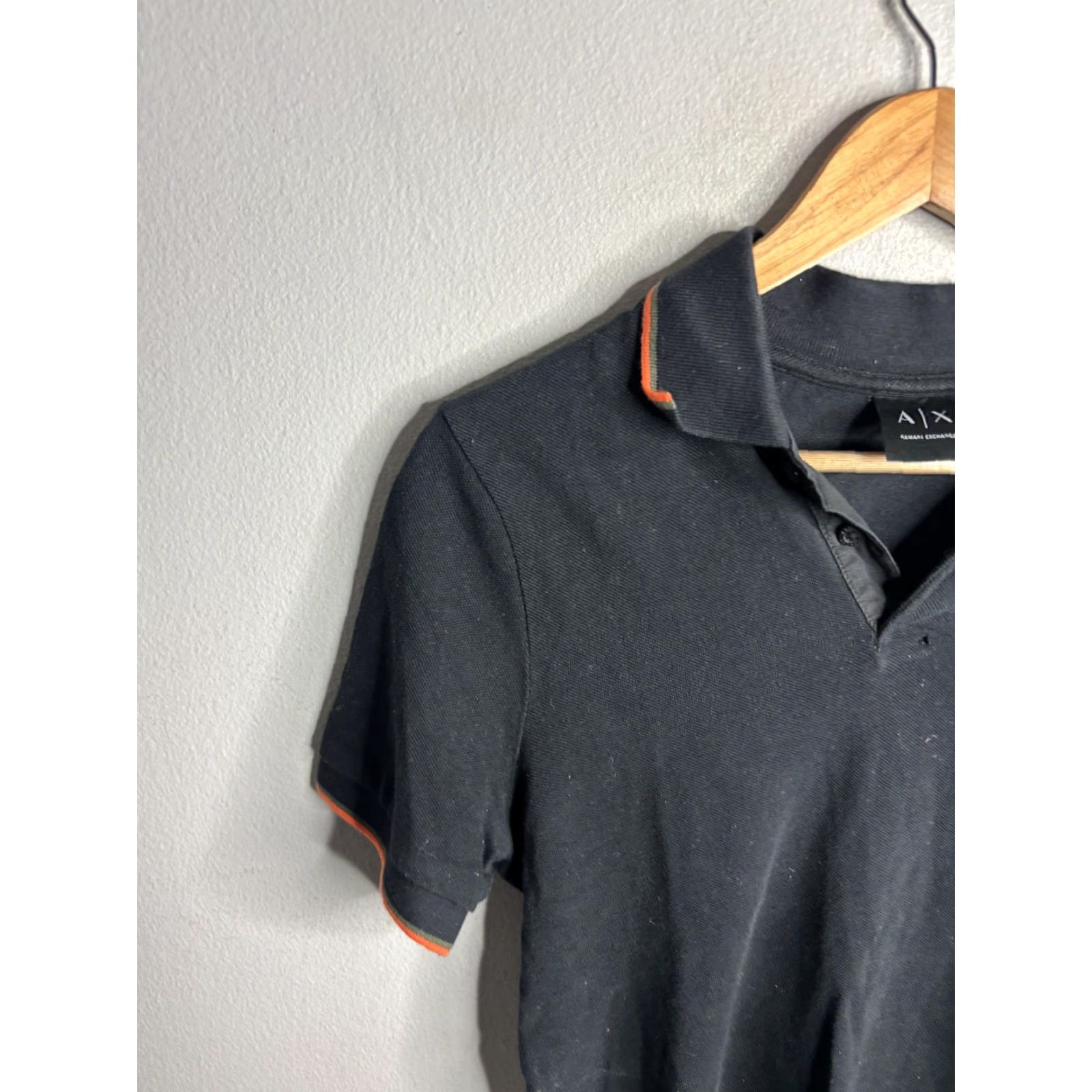 Armani Exchange Armani Exchange Polo Shirt Mens Small Black Logo Tipped Collar Pique Casual Size US S / EU 44-46 / 1 - 2 Thumbnail