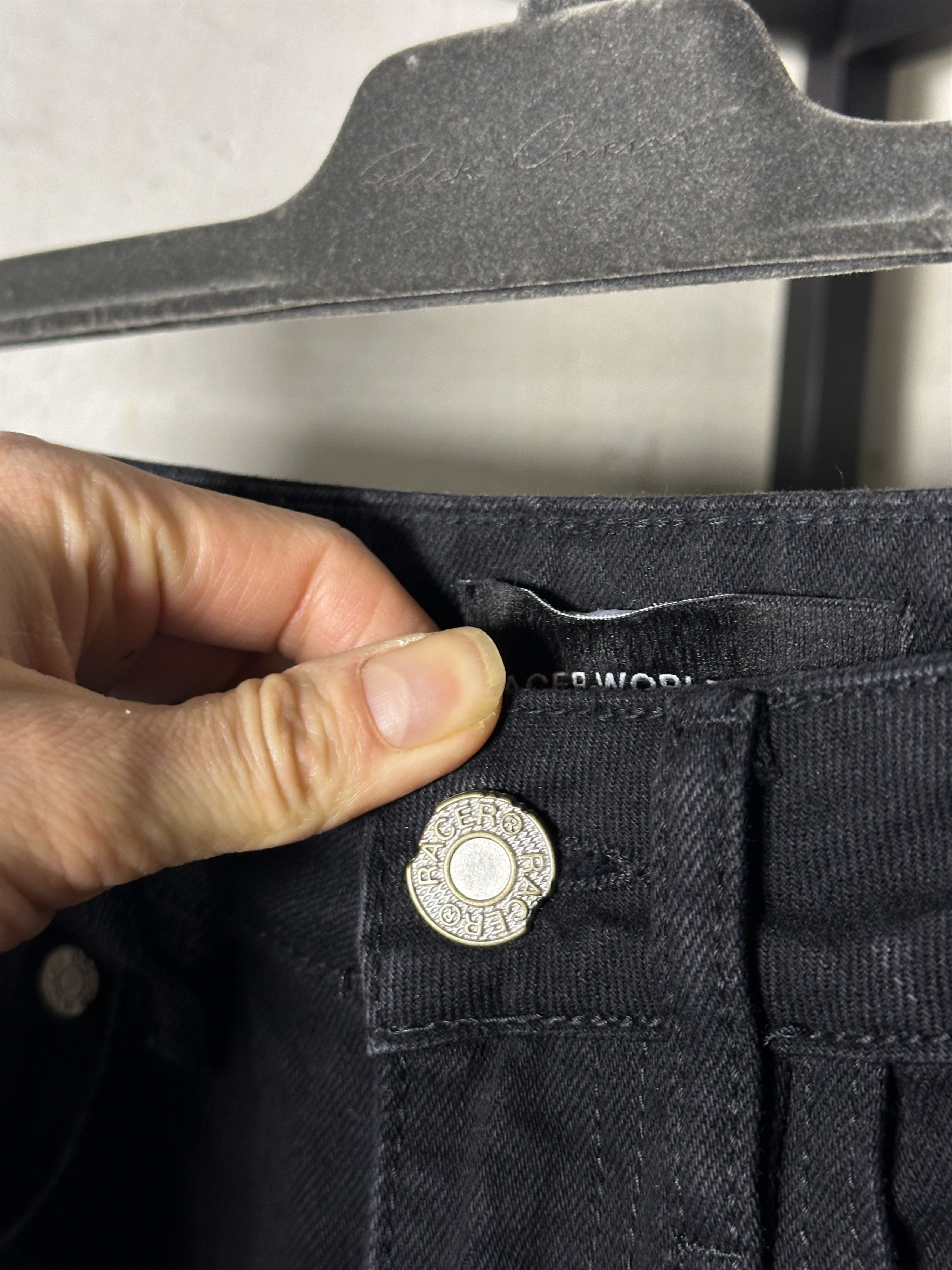Japanese Brand Racer Worldwide Washed Black Patch Crucifix Heavy Jeans Size US 26 / EU 42 - 8 Thumbnail