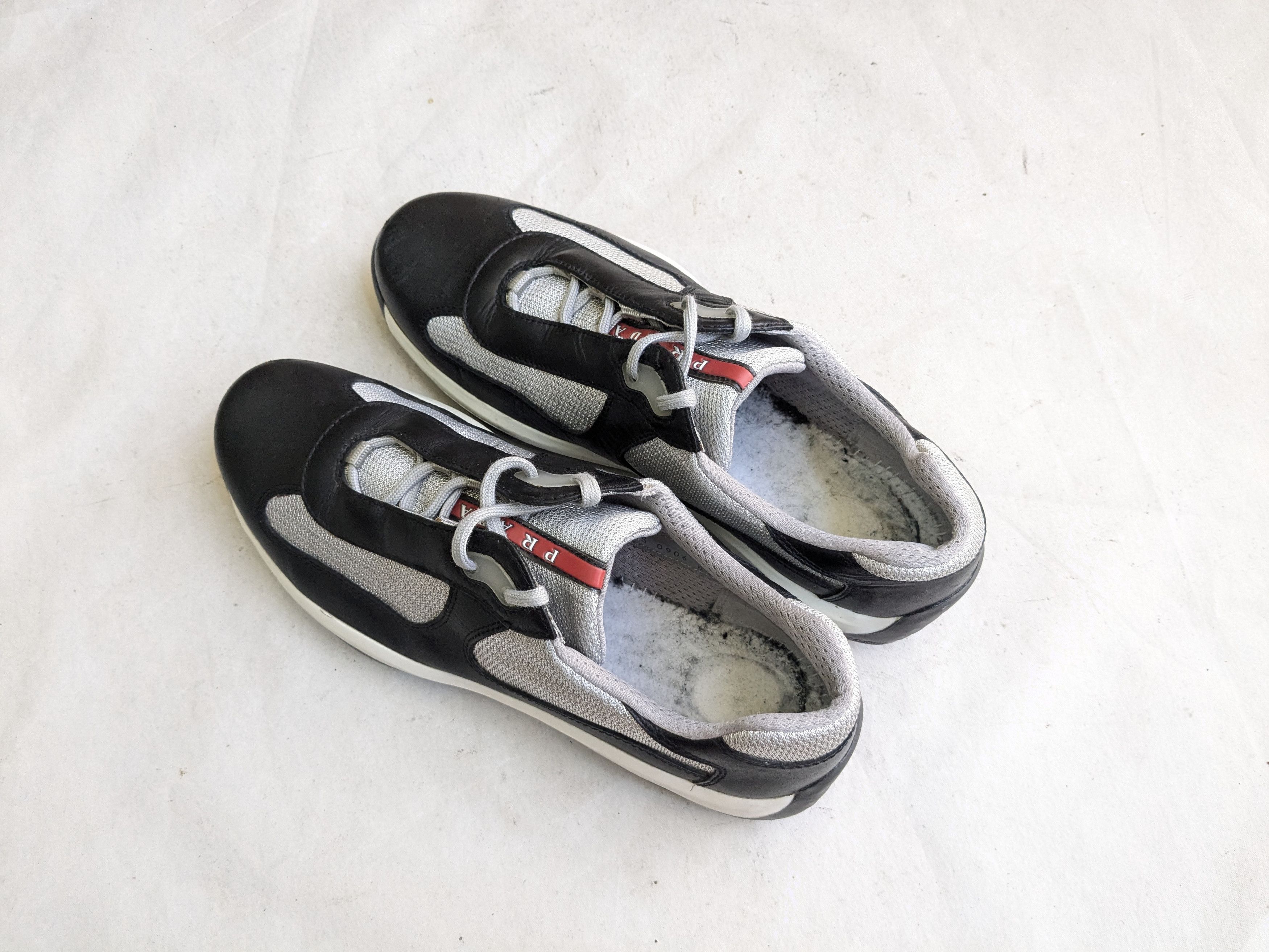 Prada Prada America's Cup Sneakers Black Silver 9.5 Leather Size US 9.5 / EU 42-43 - 9 Thumbnail