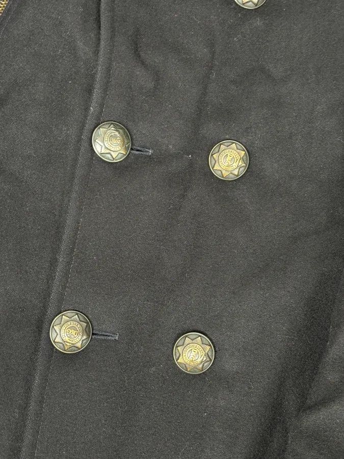 Dolce & Gabbana AW2006 Dolce & Gabbana Black Double-Breasted Buttoned Officer Wool Coat Size US M / EU 48-50 / 2 - 8 Thumbnail