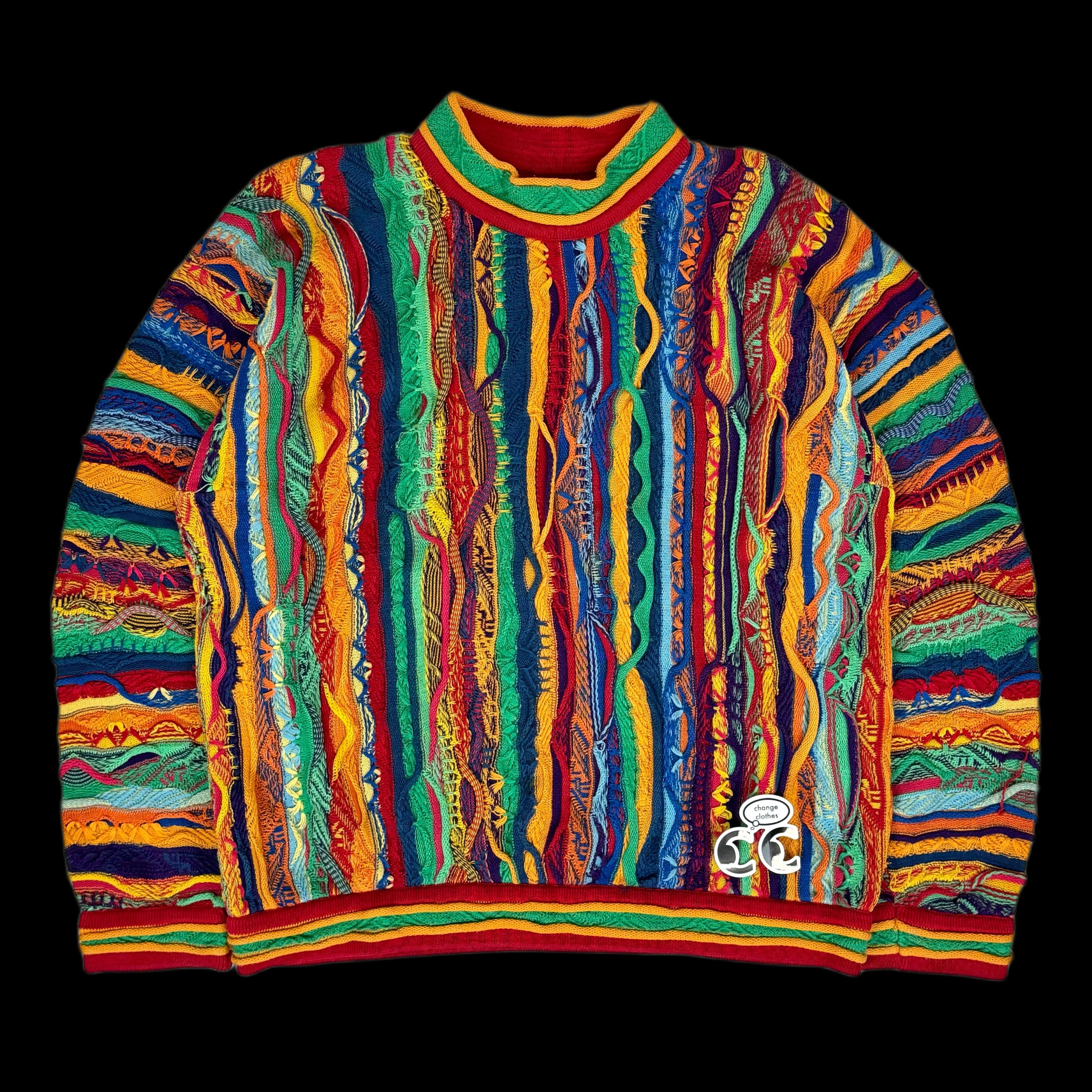 Vintage 1990s coogi 3d knit mockneck sweater rare 90s biggie | Grailed