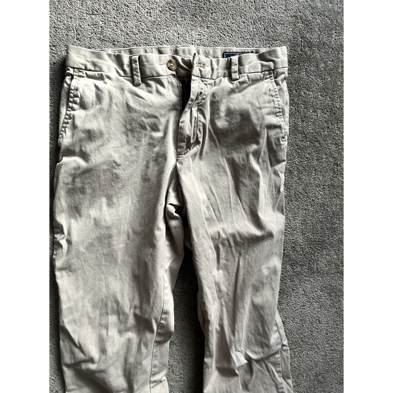 Vineyard Vines Vineyard Vines Breaker Pants Men Chino 30x30 Beige Khaki Stretch Cotton Spandex Regular Straight Pockets Tie Button Wear Size US 30 / EU 46 - 2 Thumbnail