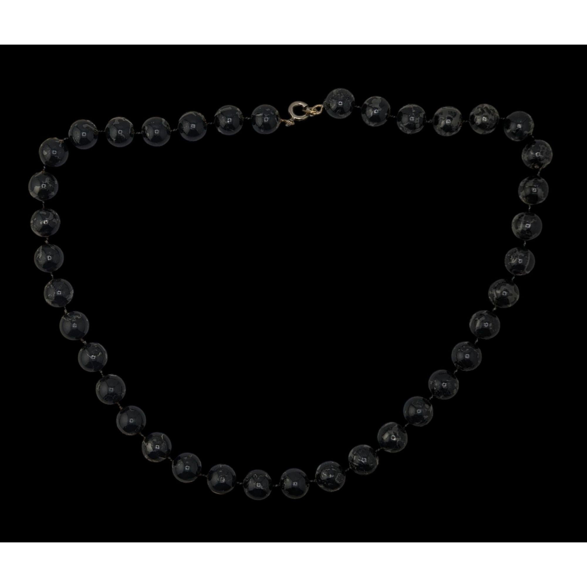Other Corporate Goth Black Beaded Necklace With Spring Ring Clasp Size ONE SIZE - 6 Thumbnail