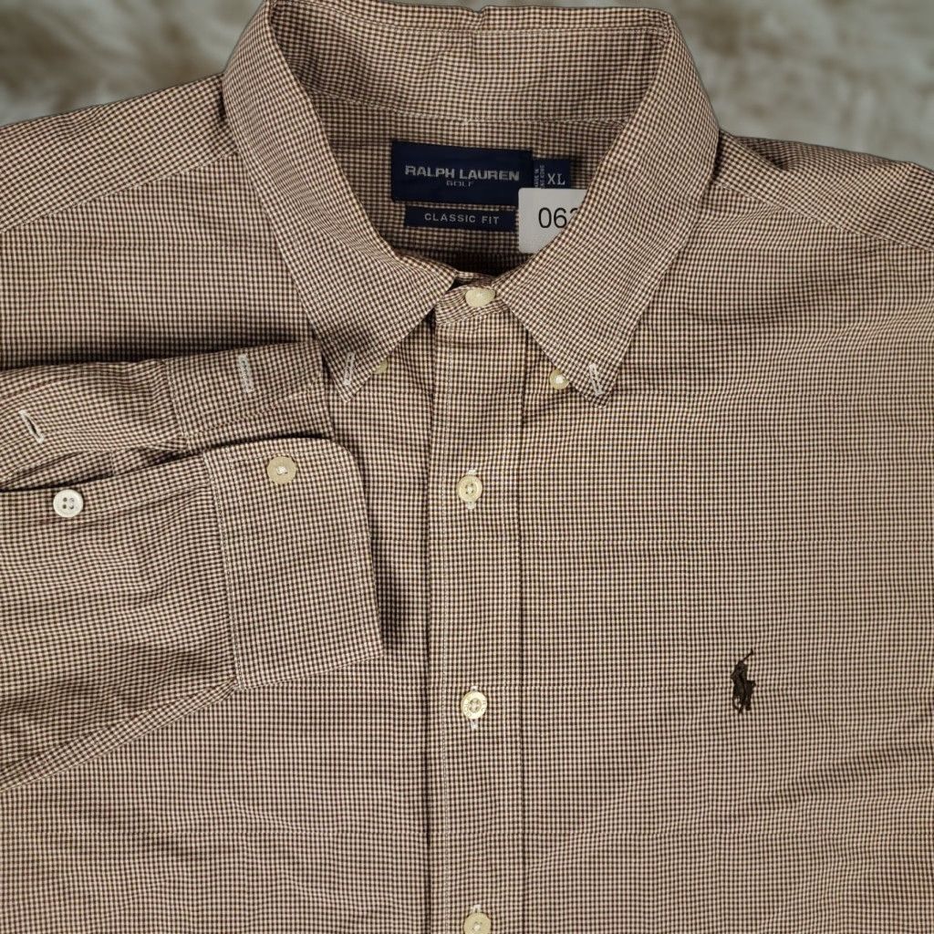 Ralph Lauren VINTAGE Ralph Lauren Shirt Mens XL Brown Pony Button Up Long Sleeve Size US XL / EU 56 / 4 - 1 Thumbnail