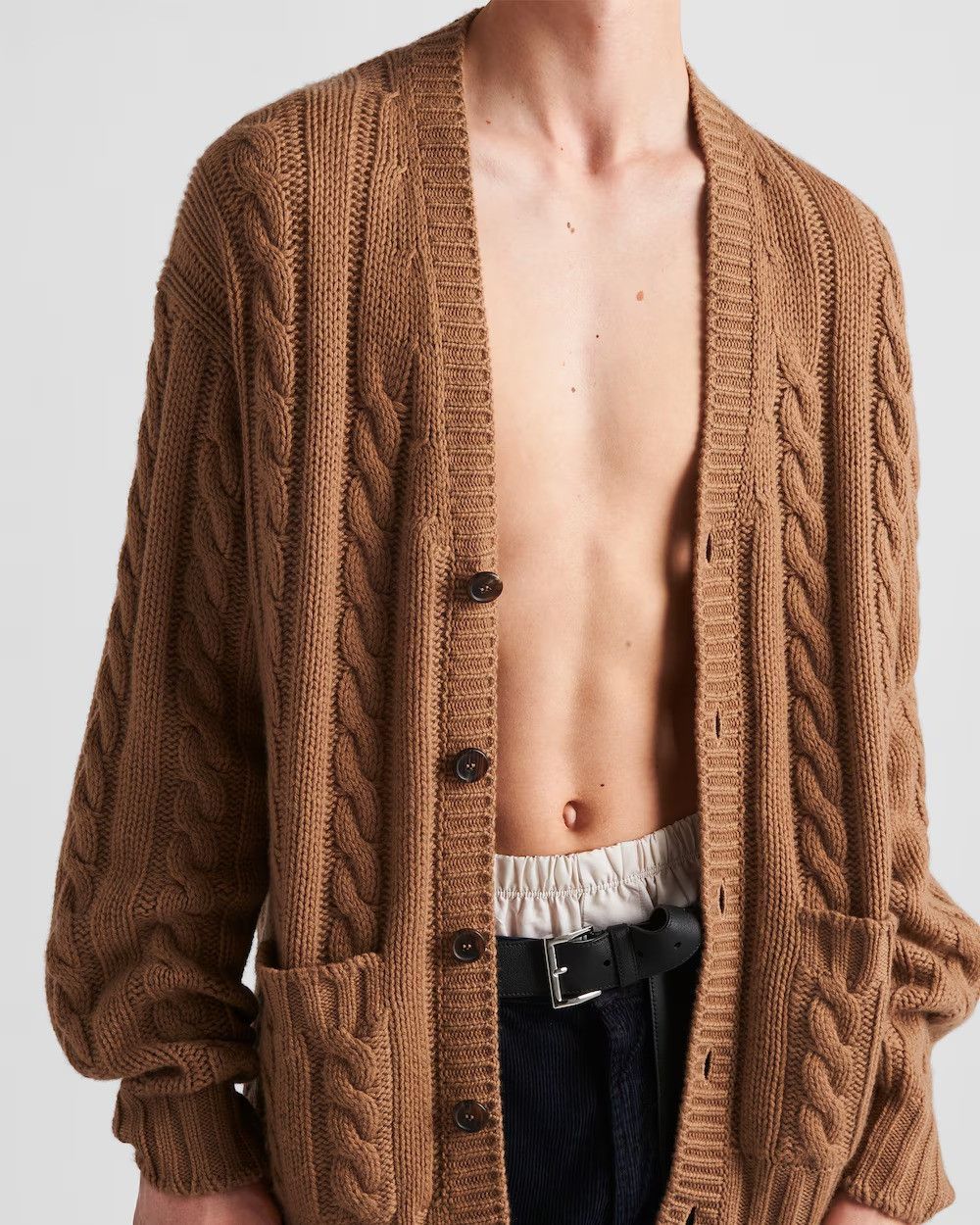 Prada oc11z0625 Cardigan in Brown Size US L / EU 52-54 / 3 - 3 Thumbnail