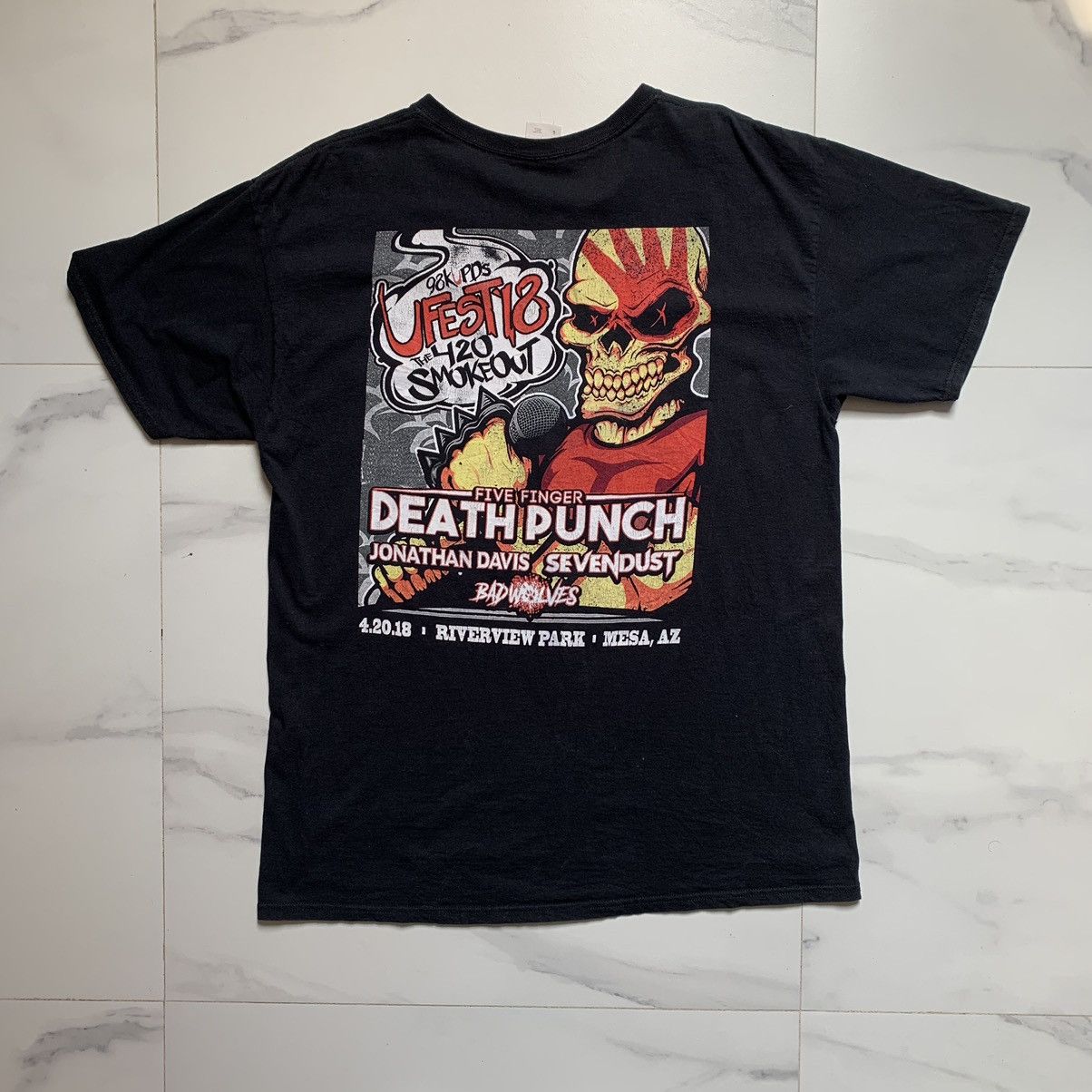 Band Tees 2018 Five Finger Death Punch And Justice For None Tee Size US L / EU 52-54 / 3 - 3 Thumbnail