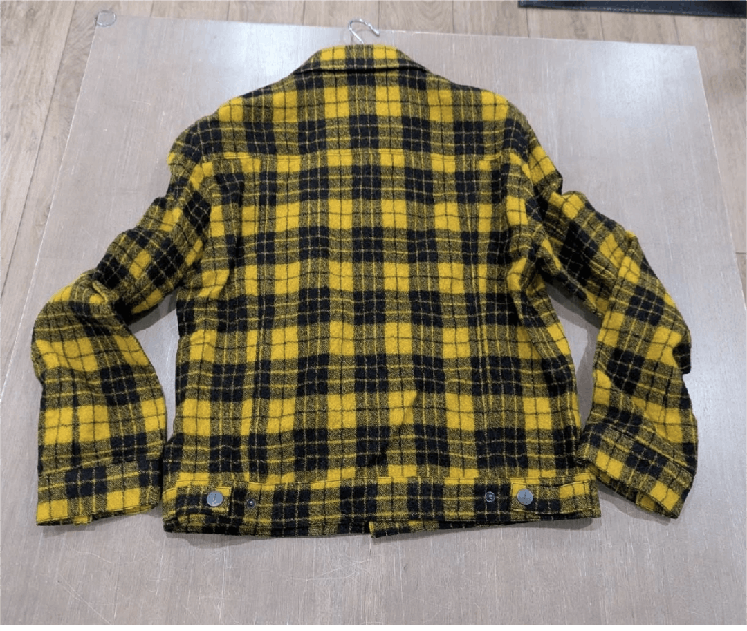 John Varvatos John Varvatos Plaid Wool Blouson Jacket Canary 48 Size US M / EU 48-50 / 2 - 4 Thumbnail